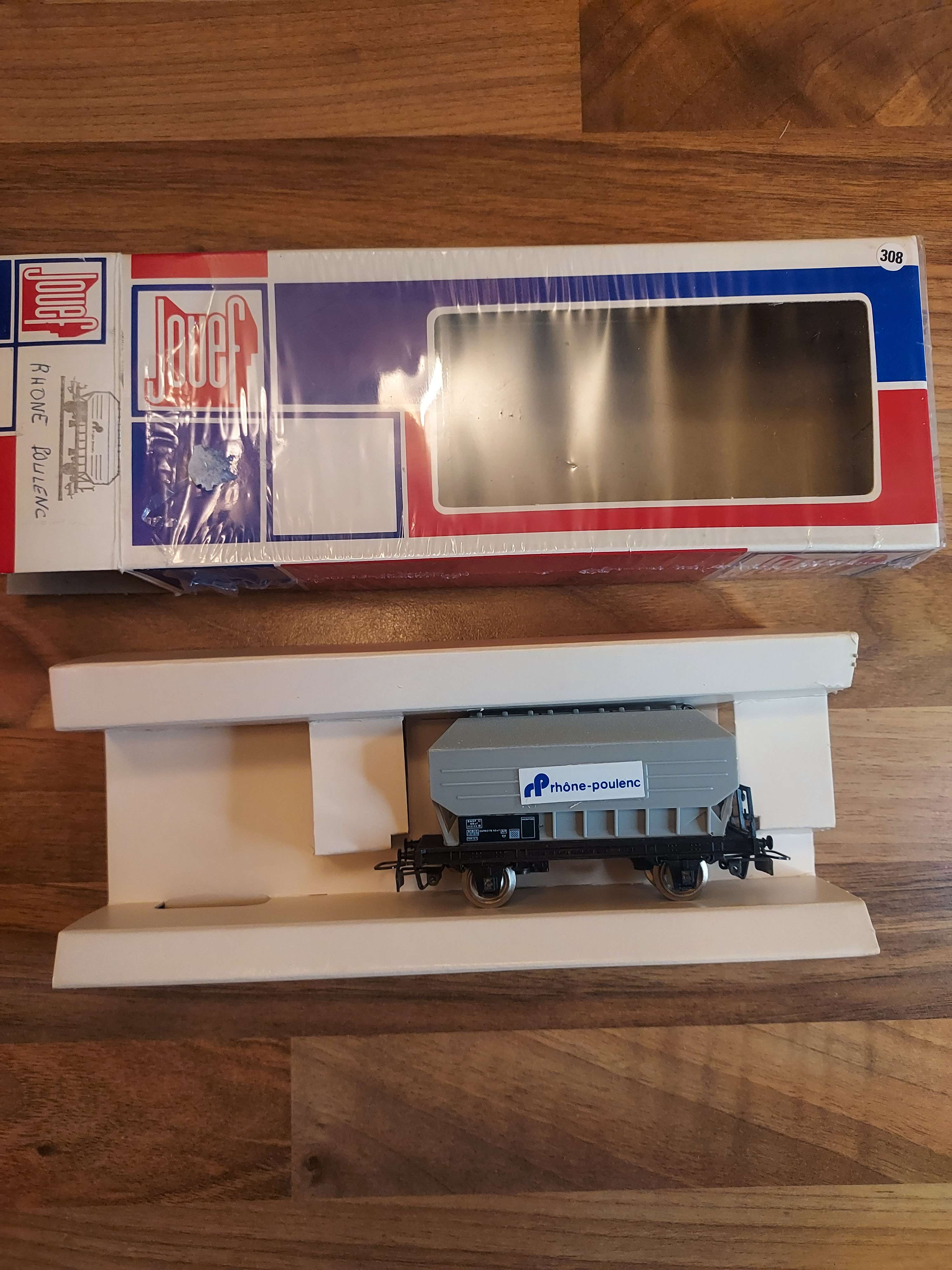 Jouef wagon tr&eacute;mie Rh&ocirc;ne poulenc HO comme neuf ref 308