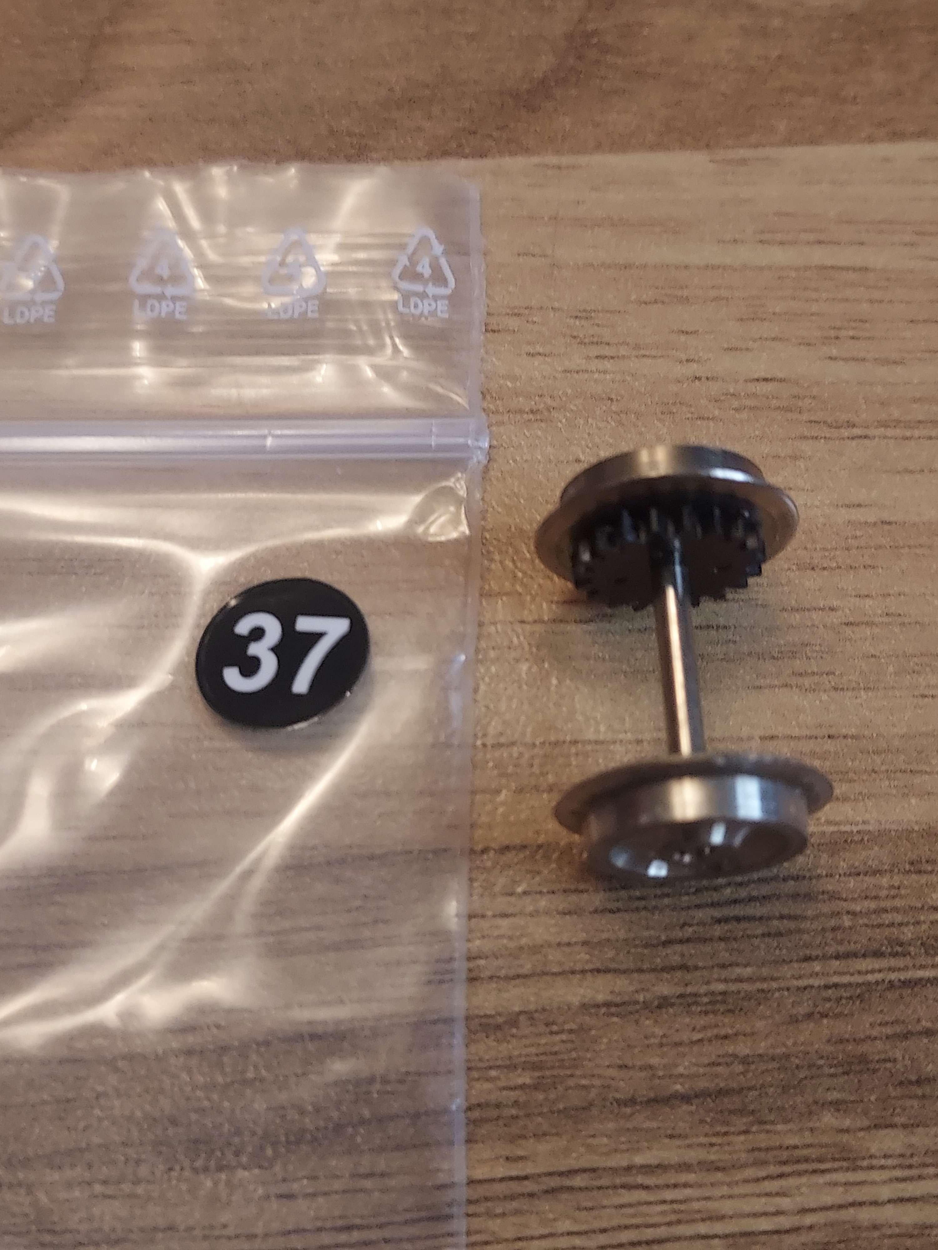 Jouef essieux avec engrenages pour draisine HO ref 37