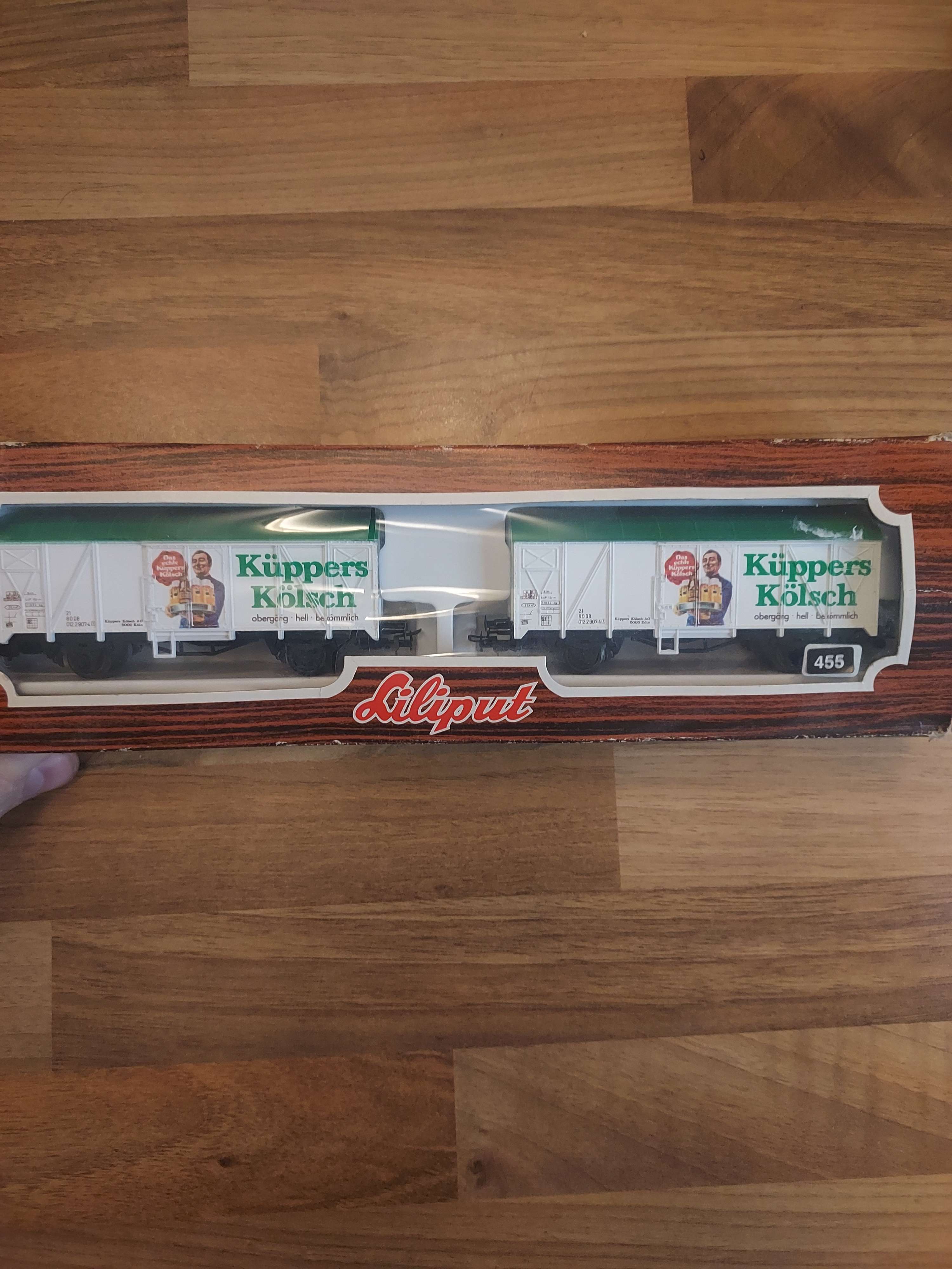 Liliput lots de 2 wagon &agrave; bi&egrave;re  kuppers kolsh avec boite HO ref 229 05