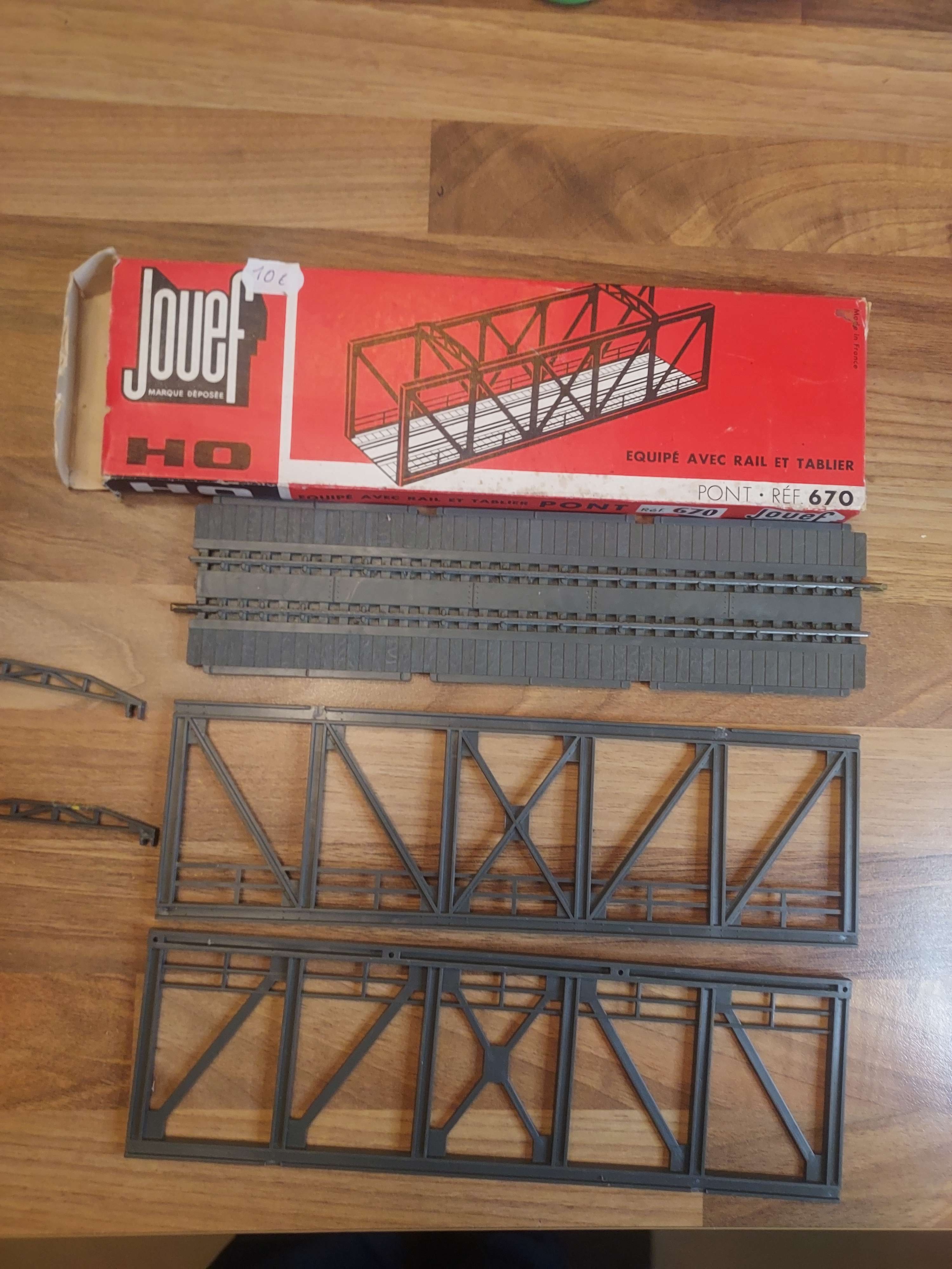 Jouef tabliers de pont rails acier HO 670