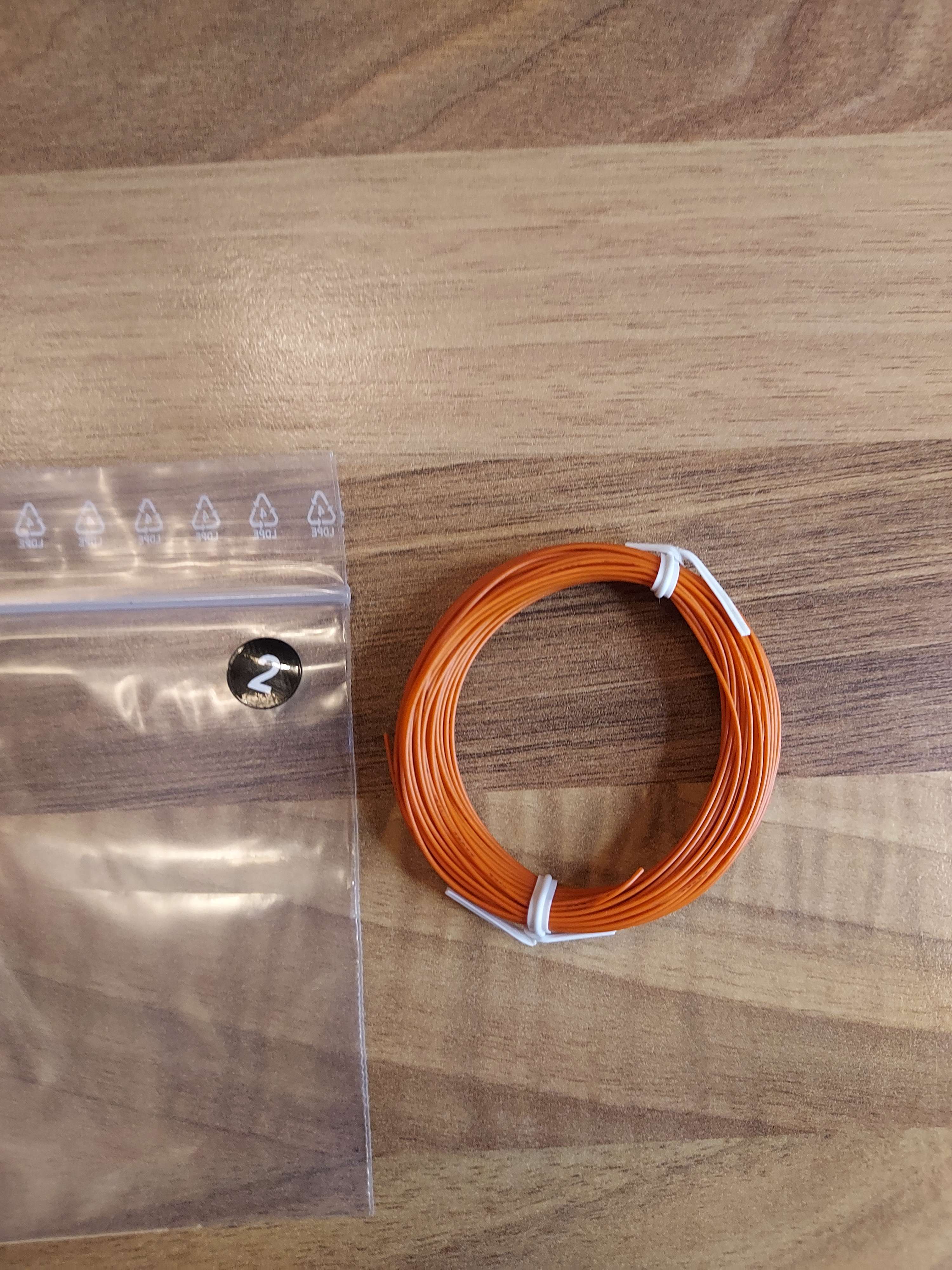 Faller  orange fil torsad&eacute; 0.04 mm&sup2; 10 m&egrave;tre HO N  TT  Z  ect 