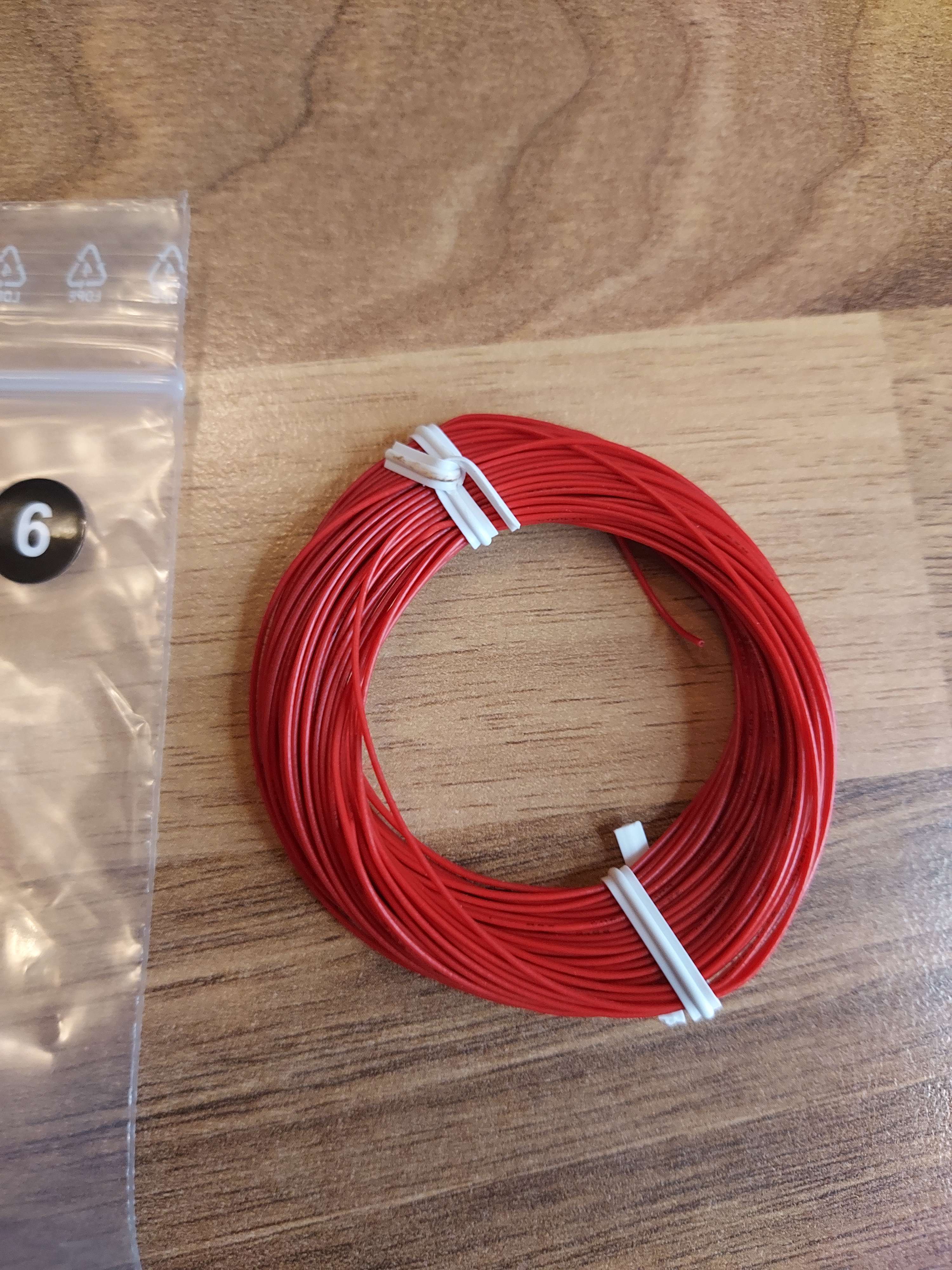 Faller rouge fil torsad&eacute; 0.04 mm&sup2; 10 m&egrave;tre HO N  TT  Z  ect 