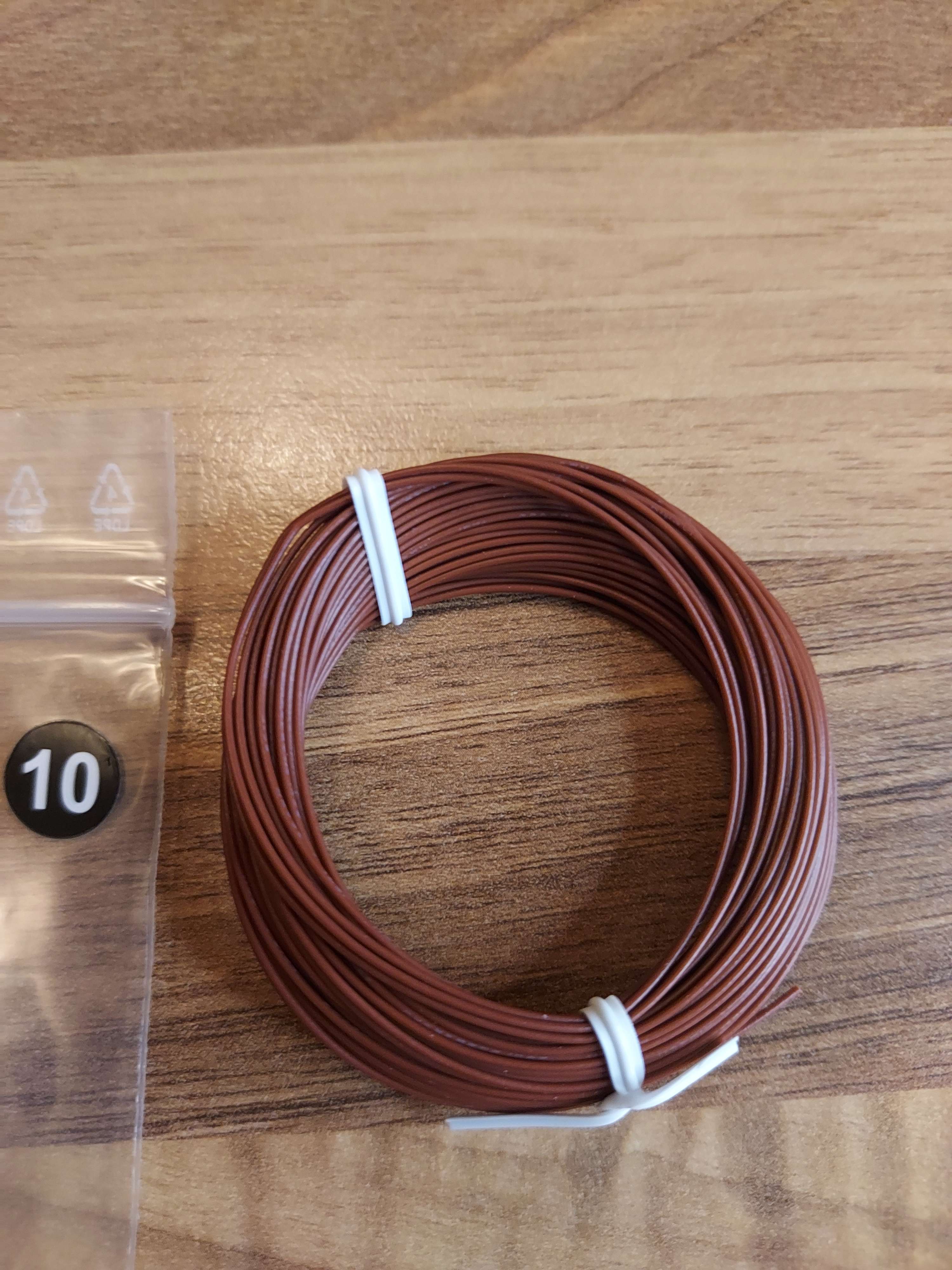 Faller brun fil torsad&eacute; 0.04 mm&sup2; 10 m&egrave;tre HO N  TT  Z  ect 