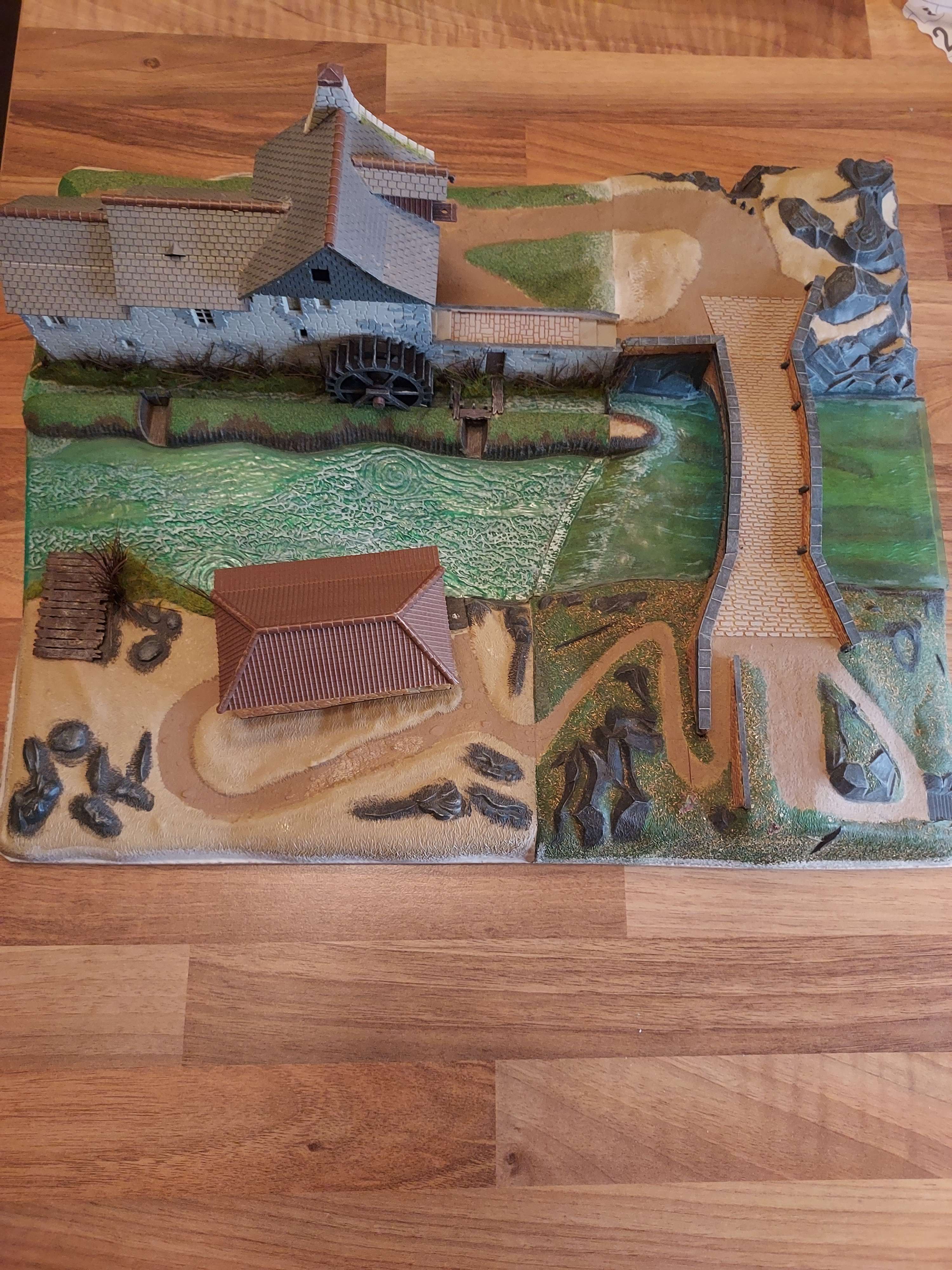 Maquette jouef HO moulin pont HO 