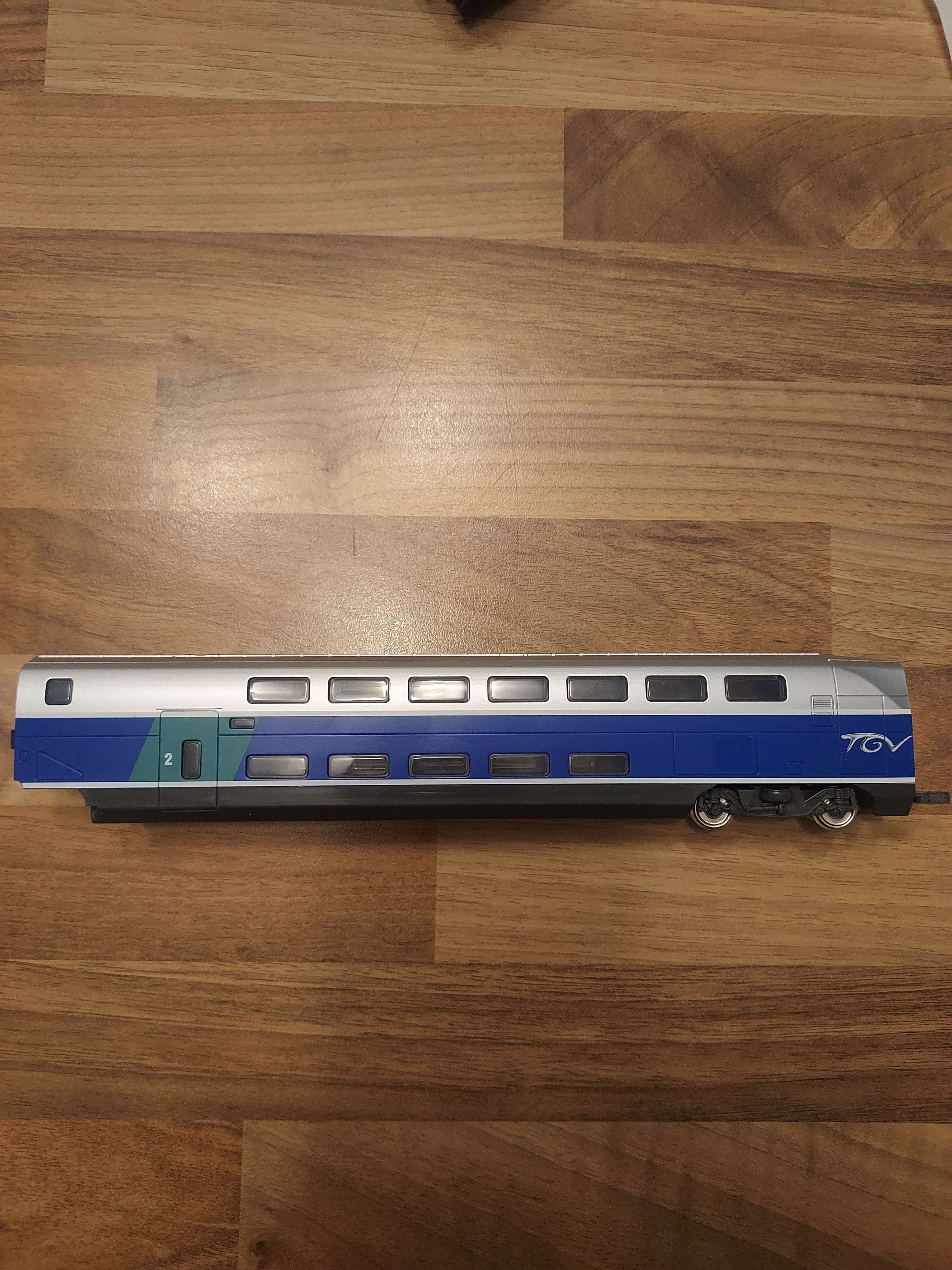 M&eacute;hano voiture 2 cl de tgv duplex HO ref 18