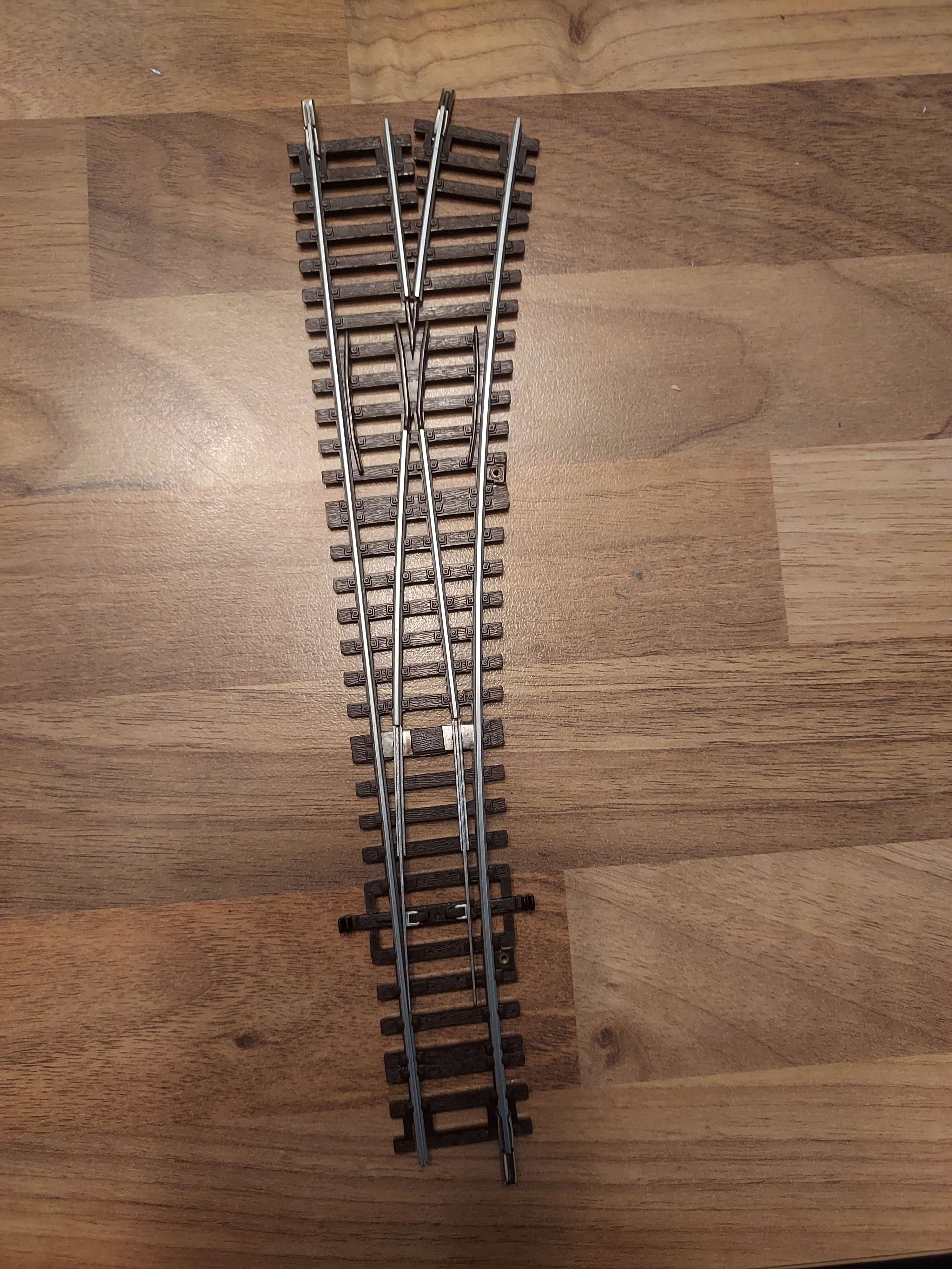 Jouef lima roco aiguillage long droit manuel rails acier Ho