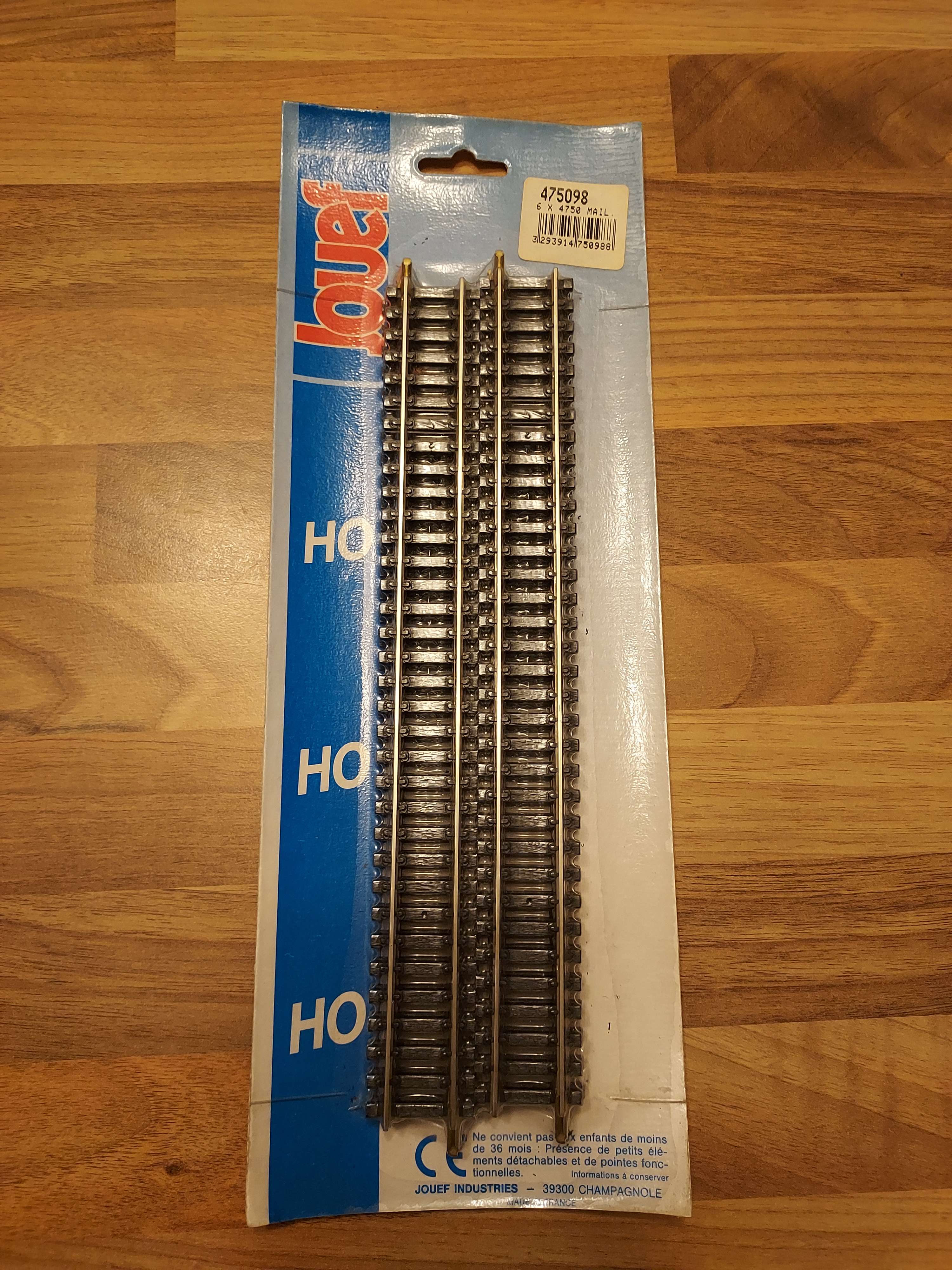 Jouef 6 rails droit neuf maillechort 4750 Ho