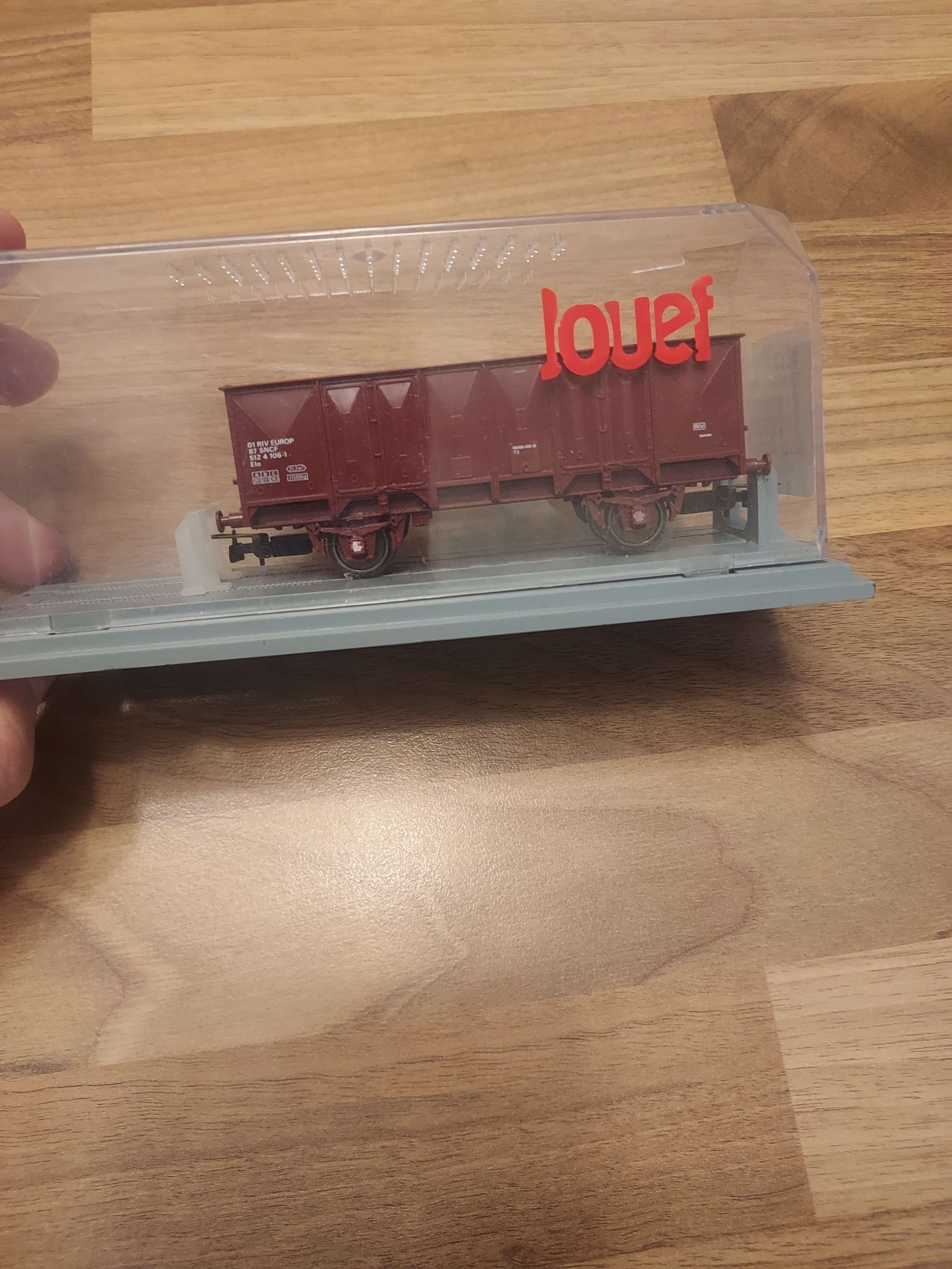 Jouef Train wagon Ho 6225 Tombereau standard UIC BOITE CRISTAL 