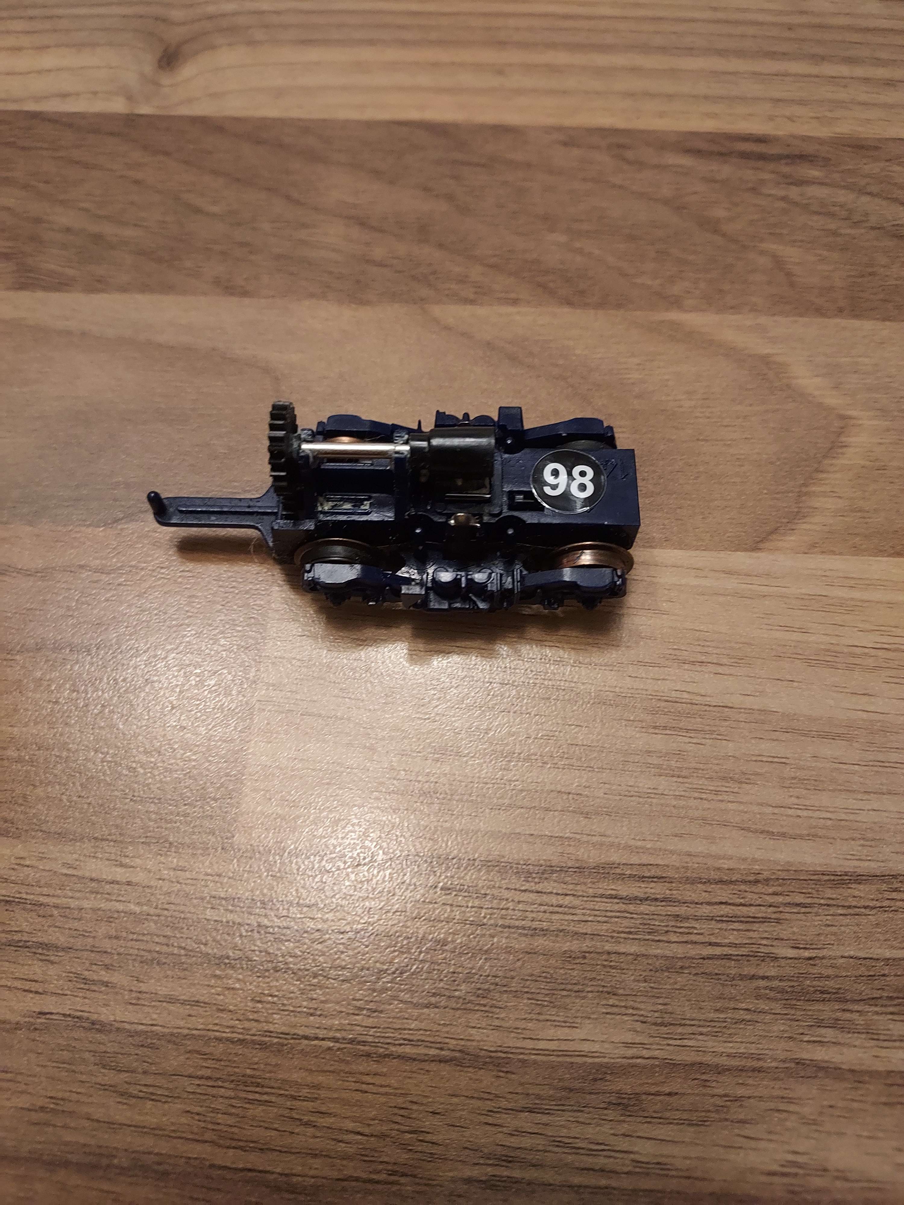 Jouef bogie arri&egrave;re de tgv motrice eurostar HO avec lamelles de contact ref 98