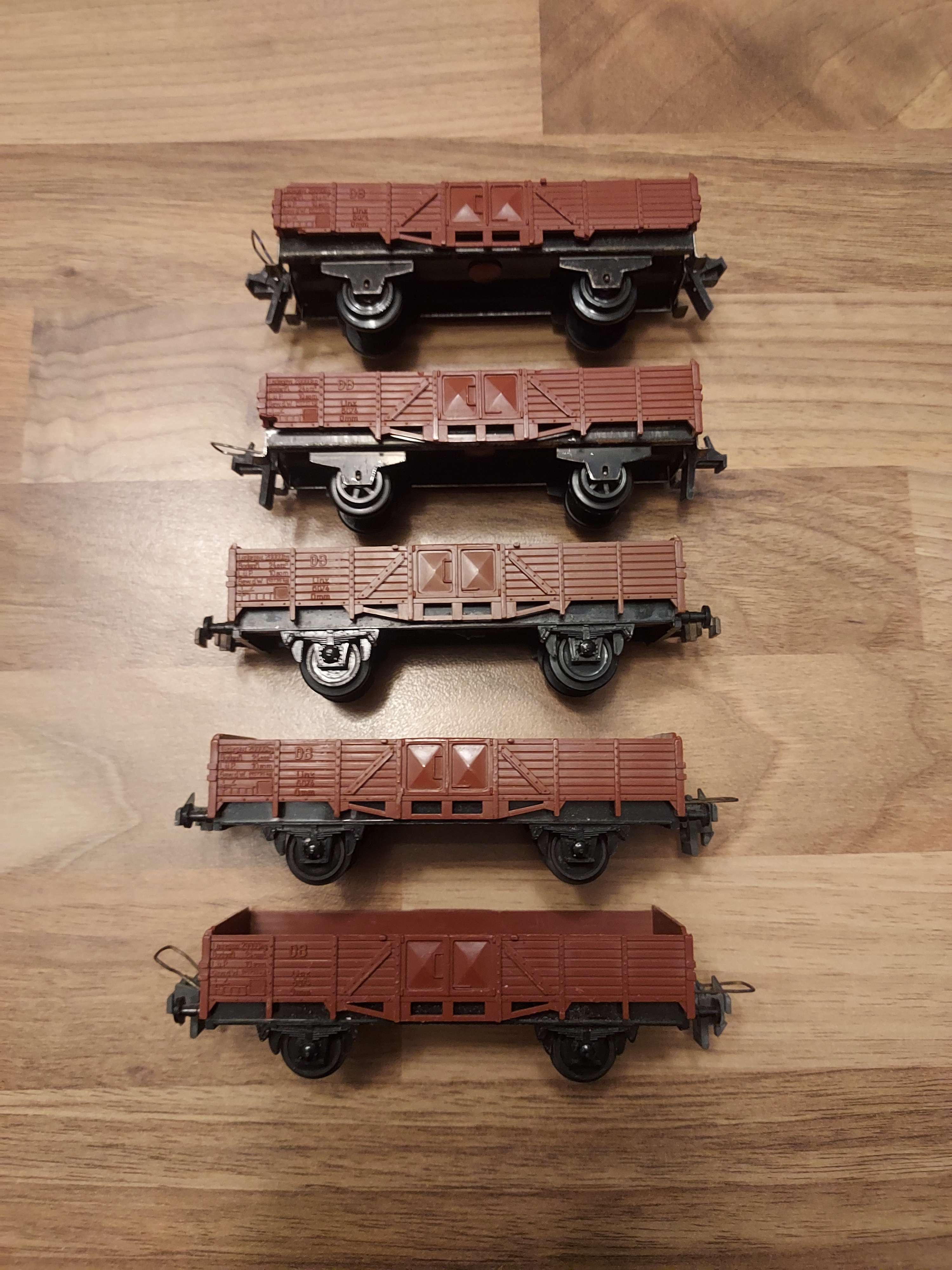 Lot de 5 wagon plat HO 