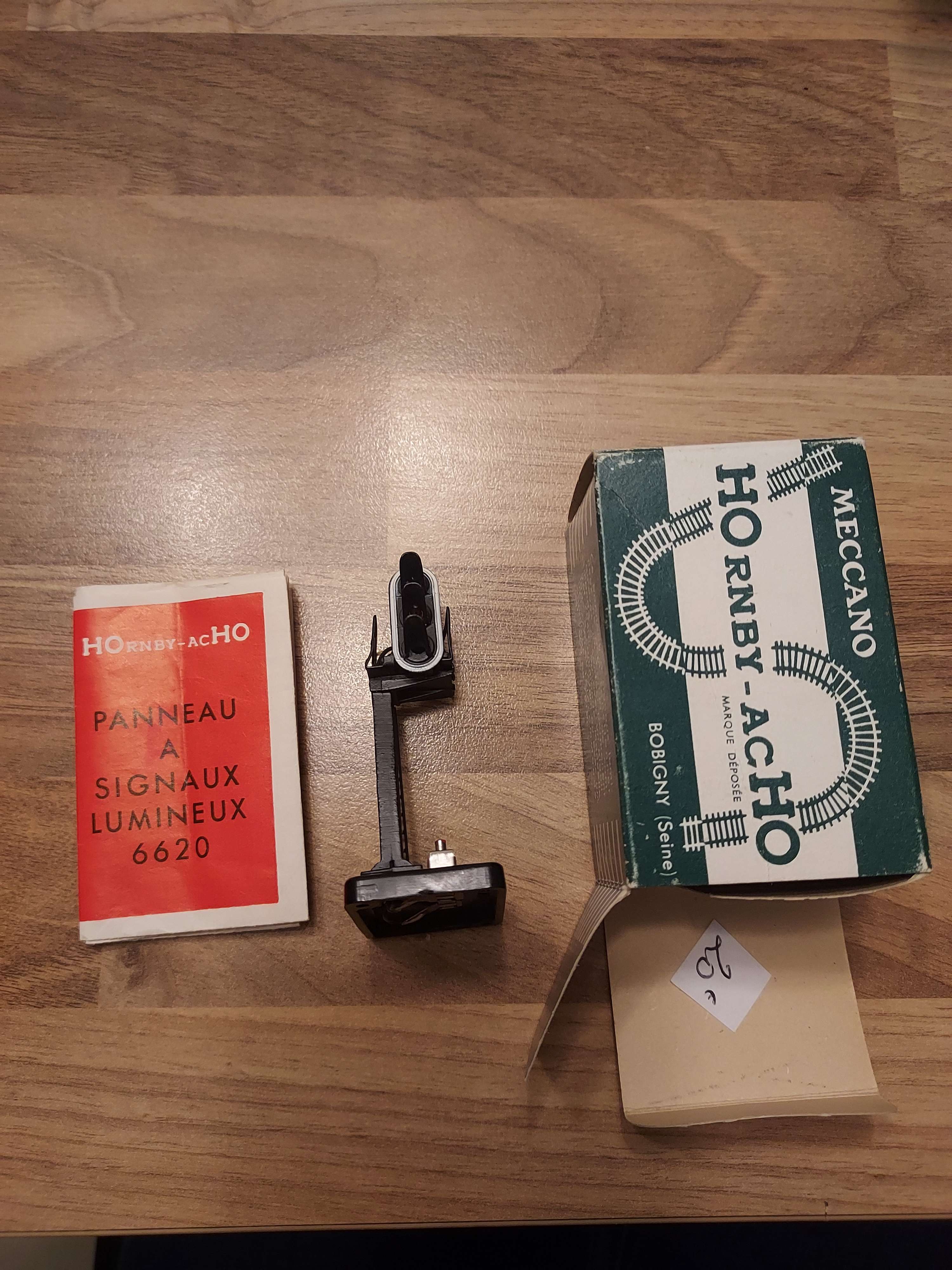 HORNBY ACHO MECCANO Signal lumineux SNCF 2 feux - HO 1/87 - HORNBY 6620 avec boite 