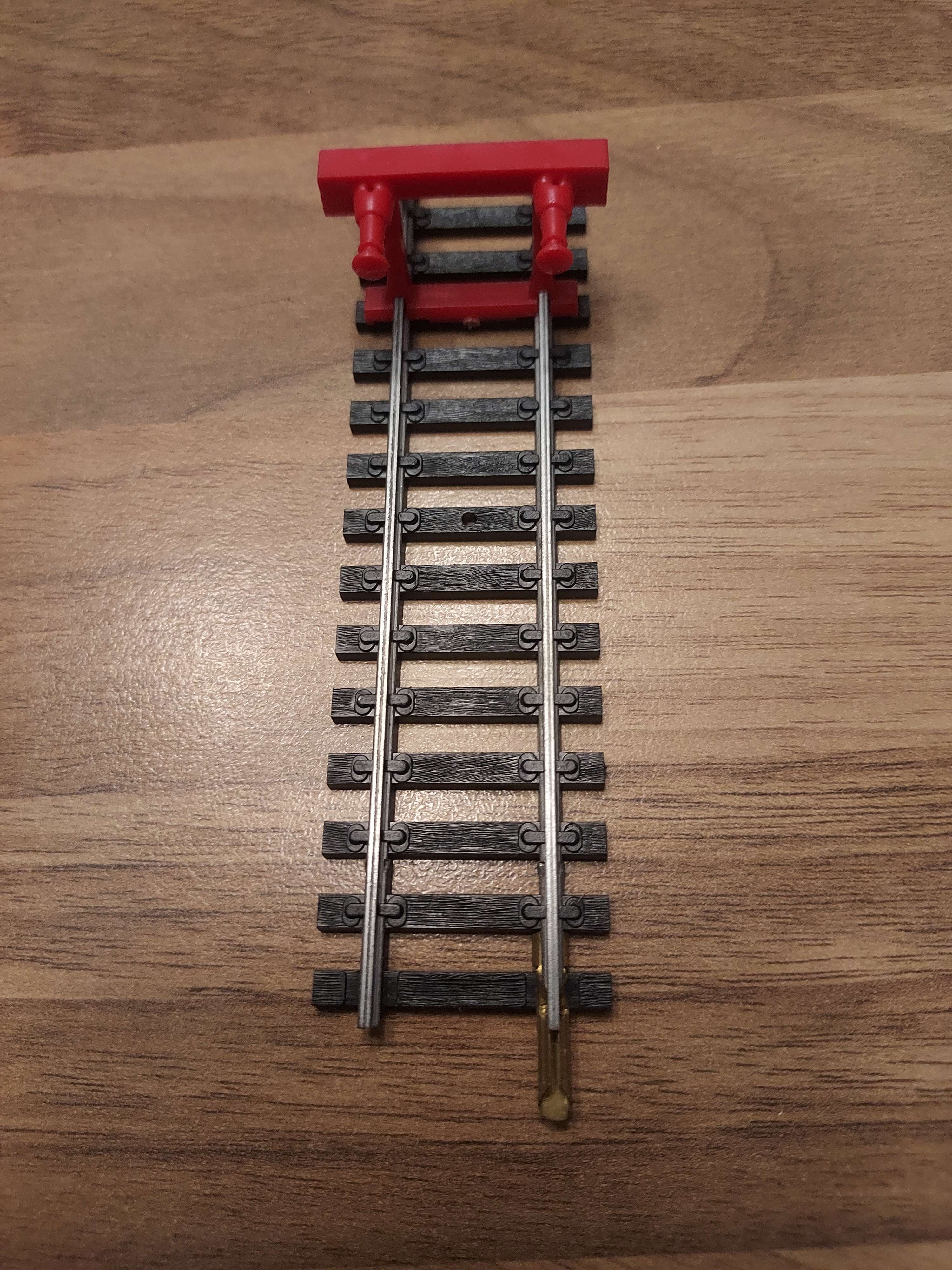 Jouef Heurtoir rail droit acier  Ho rouge 