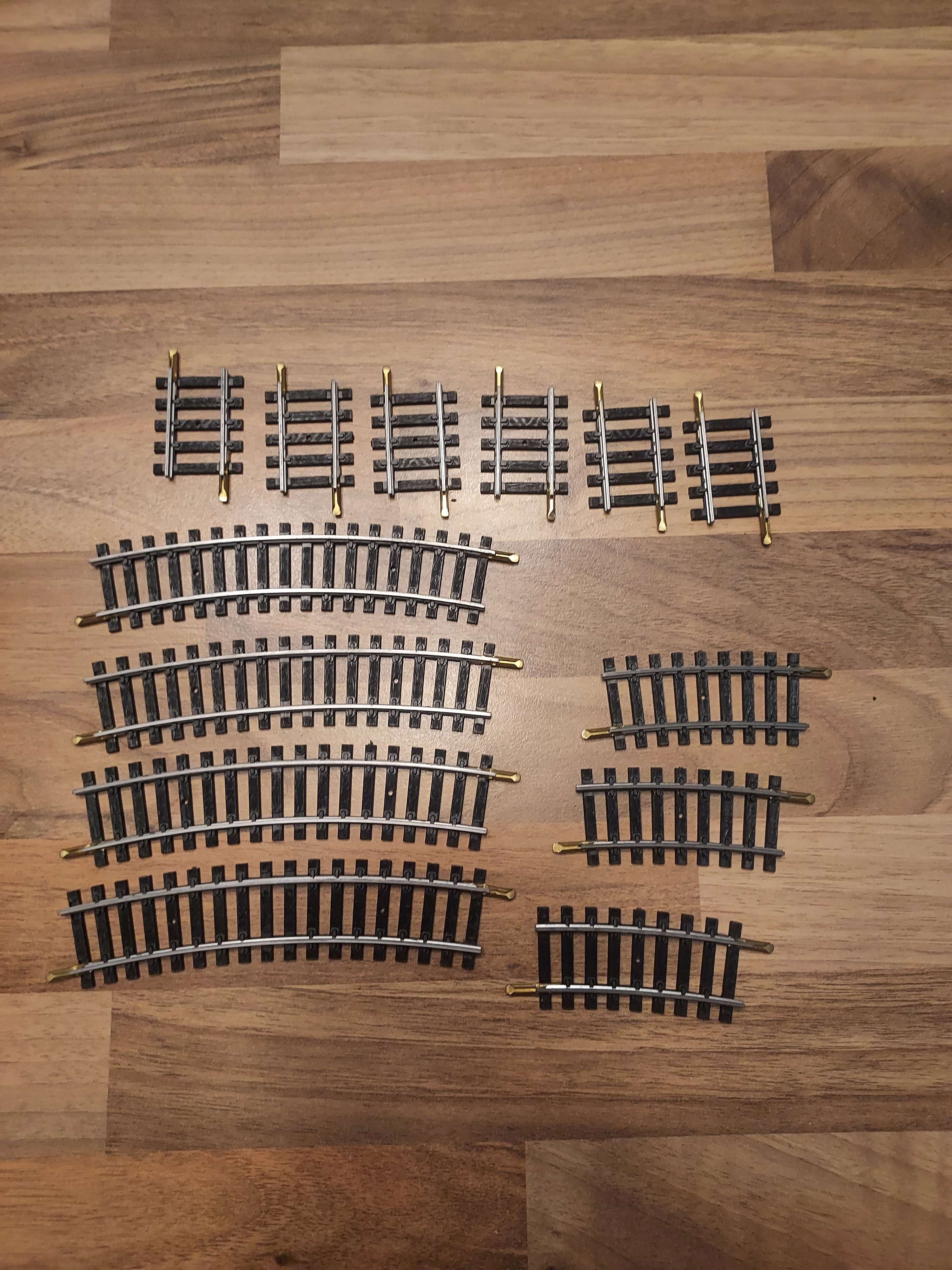 Jouef lot de 13 rails acier droit courbe ref 83