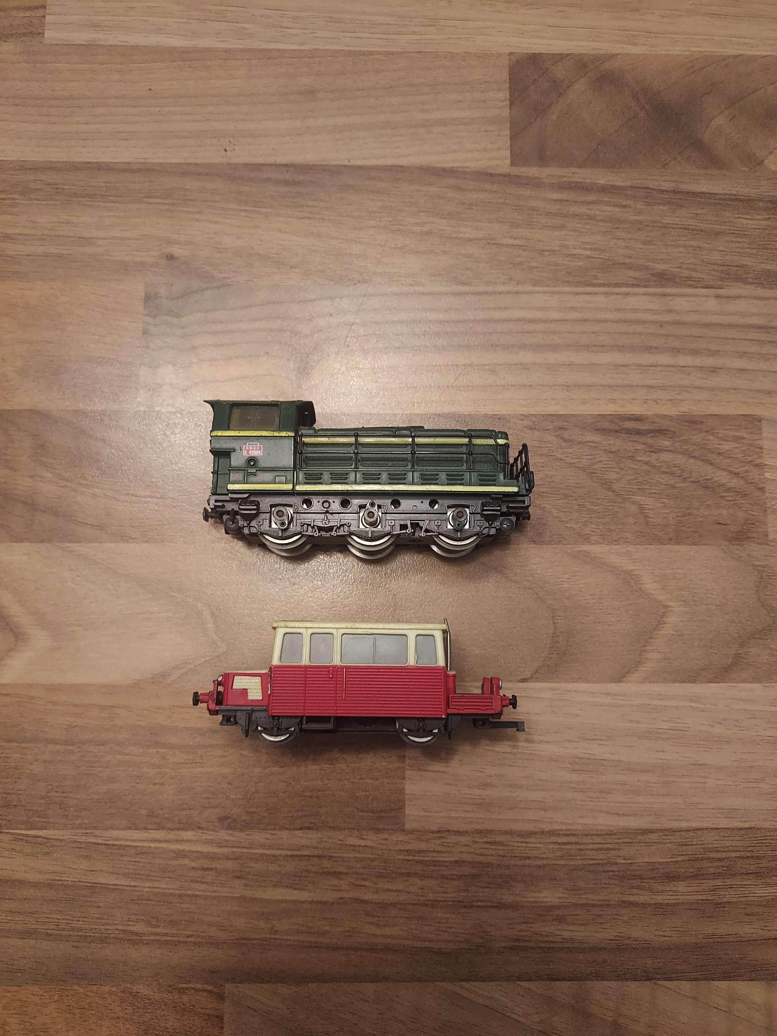 Jouef lot de 2 machine un locotracteur c 61004 et une draisine ref 26 et 27 dans l'&eacute;tat Ho