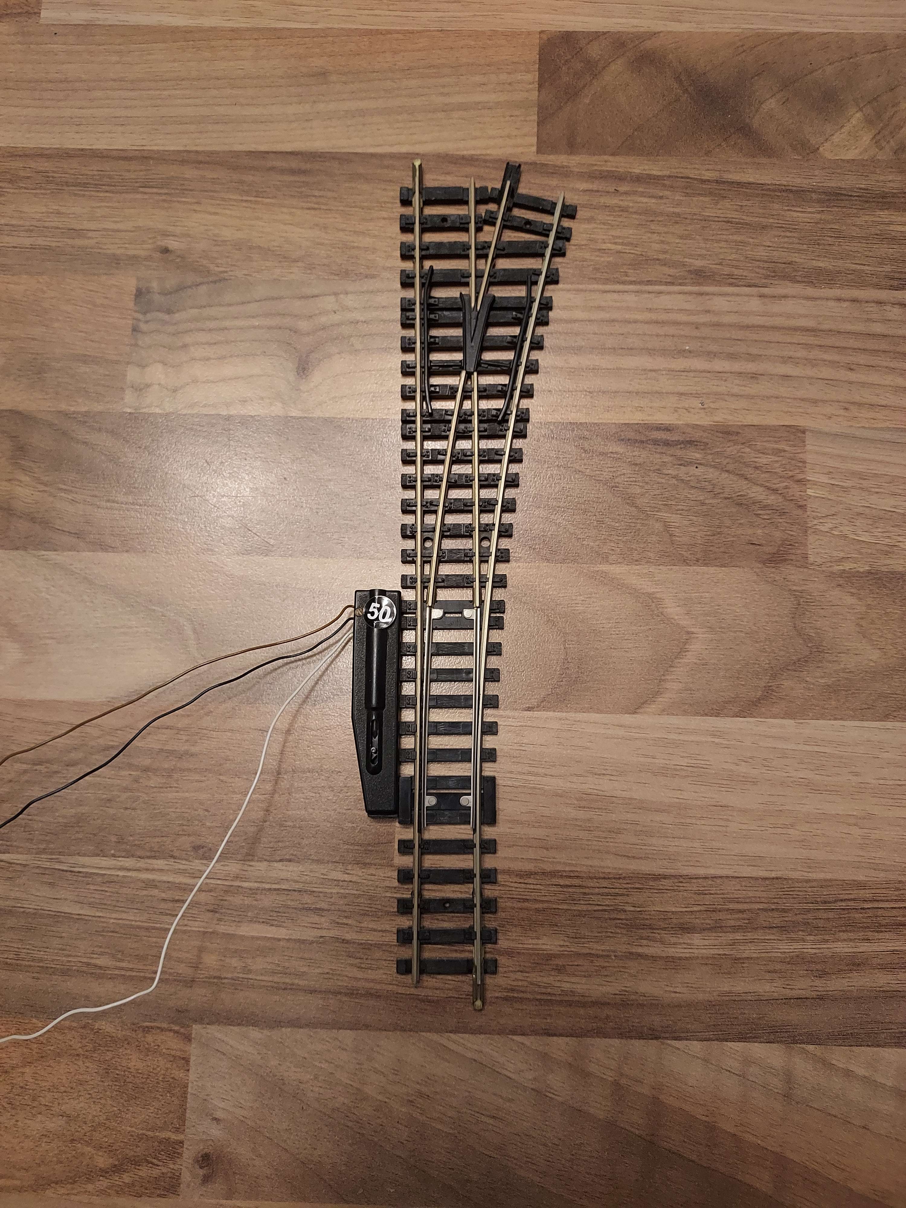 Jouef aiguillage long droit rails maillechort HO ref 50