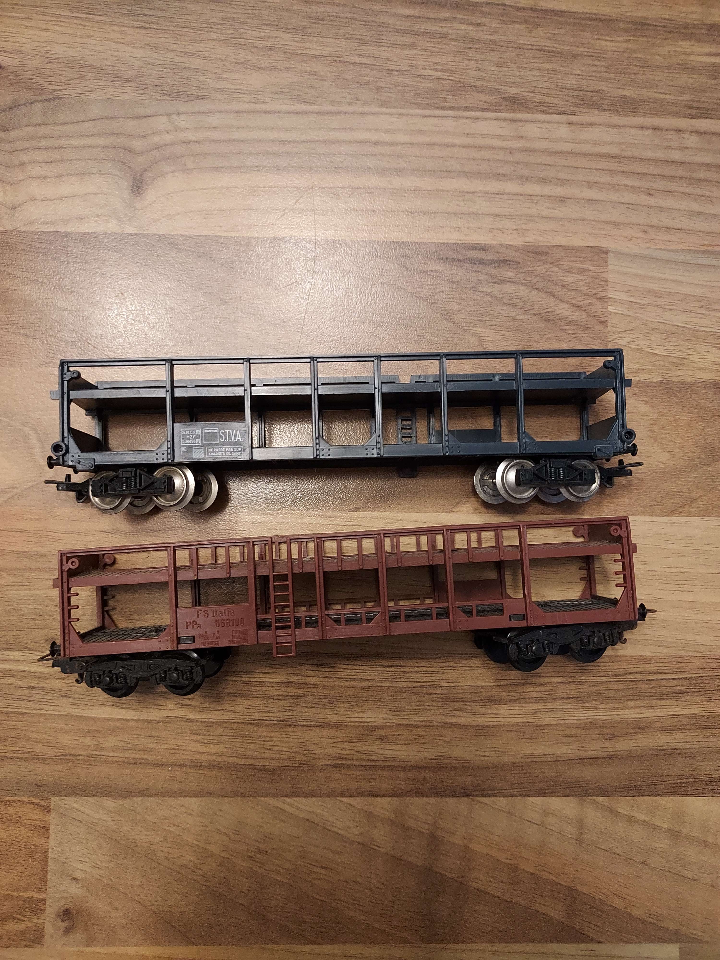 Jouef lima deux wagons porte voiture Ho ref 7 et 36