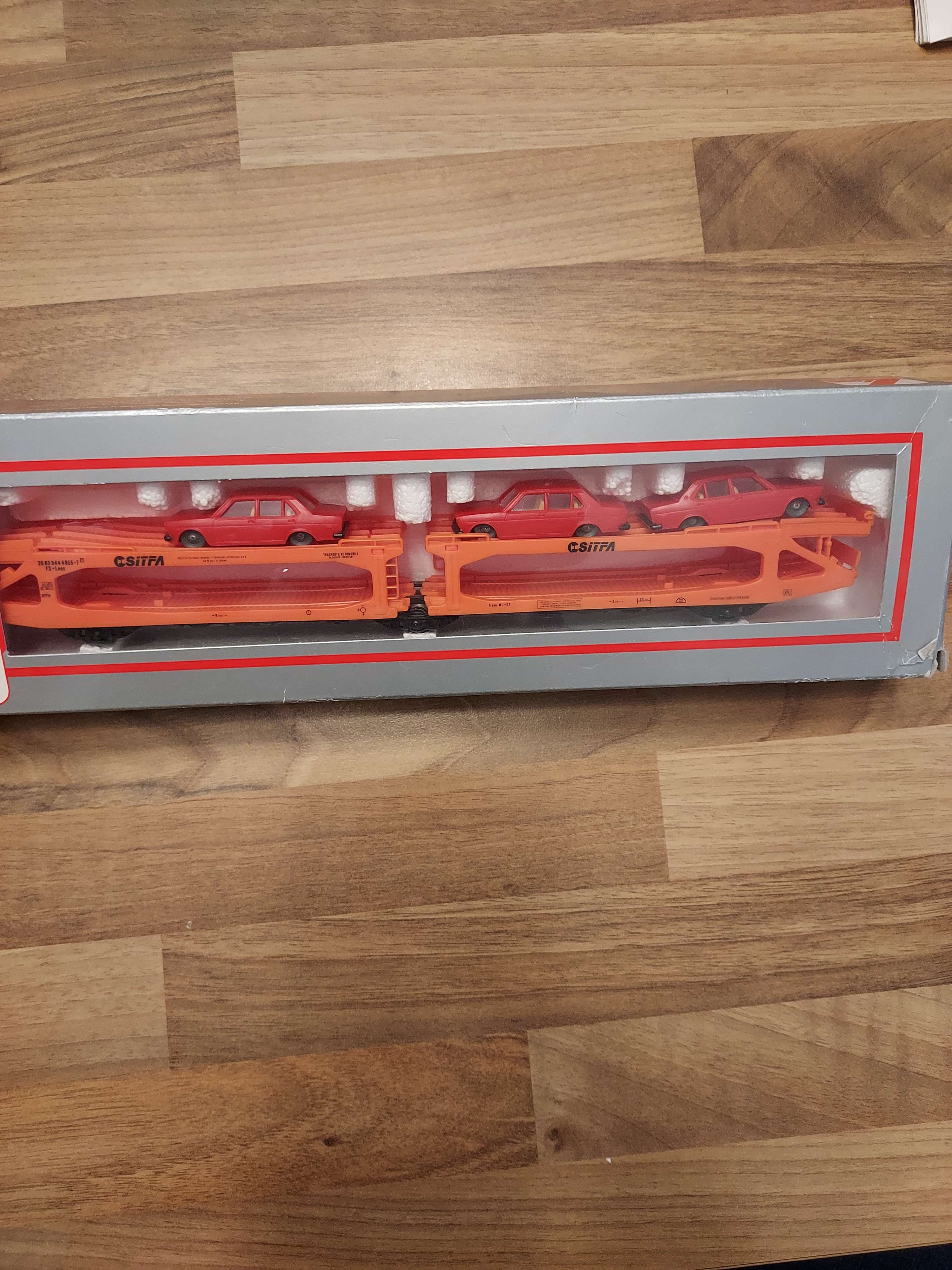 LIMA HO 309050 DOUBLE WAGON PORTE AUTO ARTICUL&Eacute; TRANSPORT DE 3 VOITURE SITFA FS