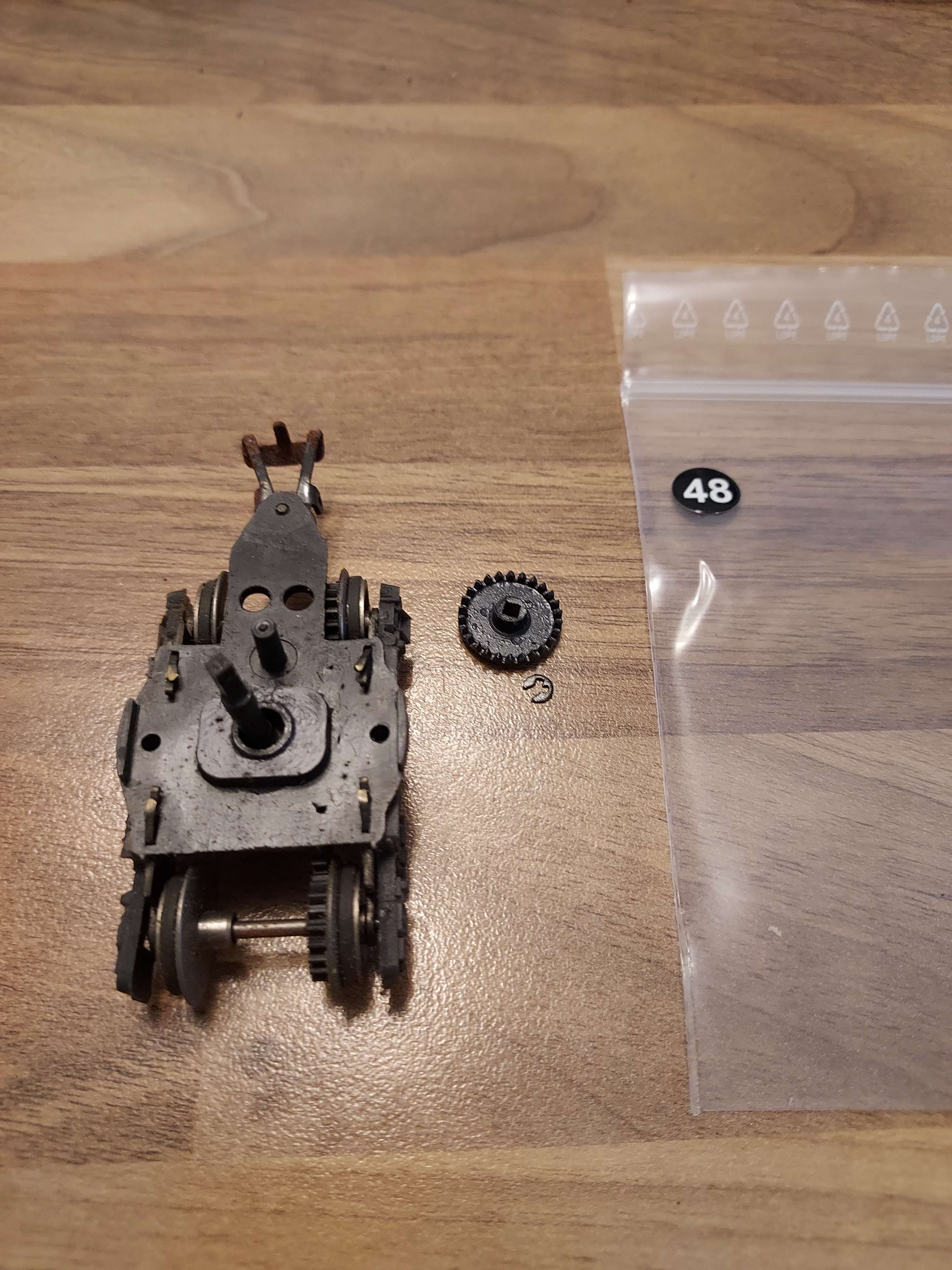 Jouef bogie de locomotive cc 6505 HO avec engrenages ref 48