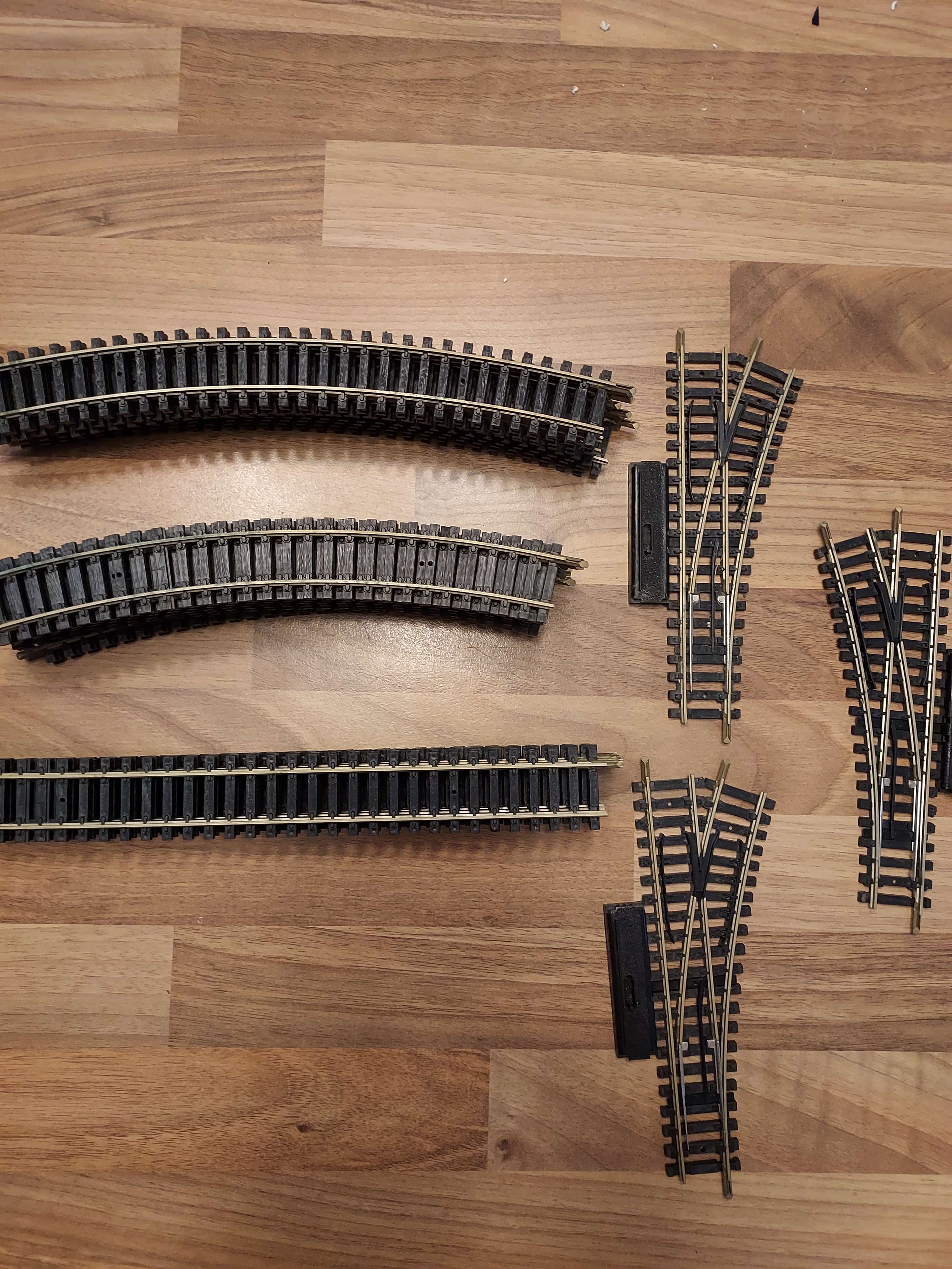 Jouef lot de rails maillechort 8 droit 2 aiguillage droit 1 gauche et 20 courbe Ho