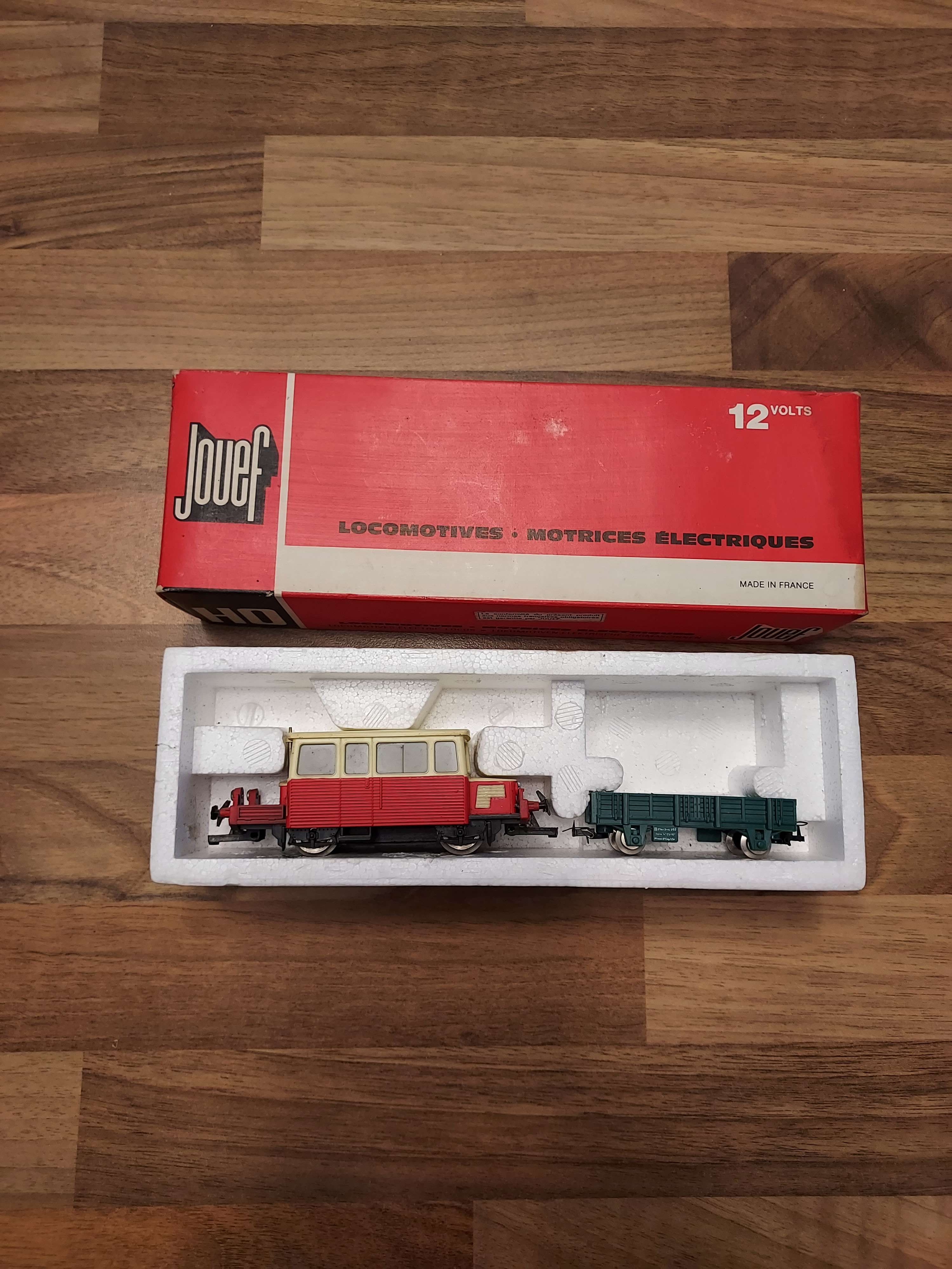 Jouef draisine avec boite et wagon 8525 ref 9 Ho