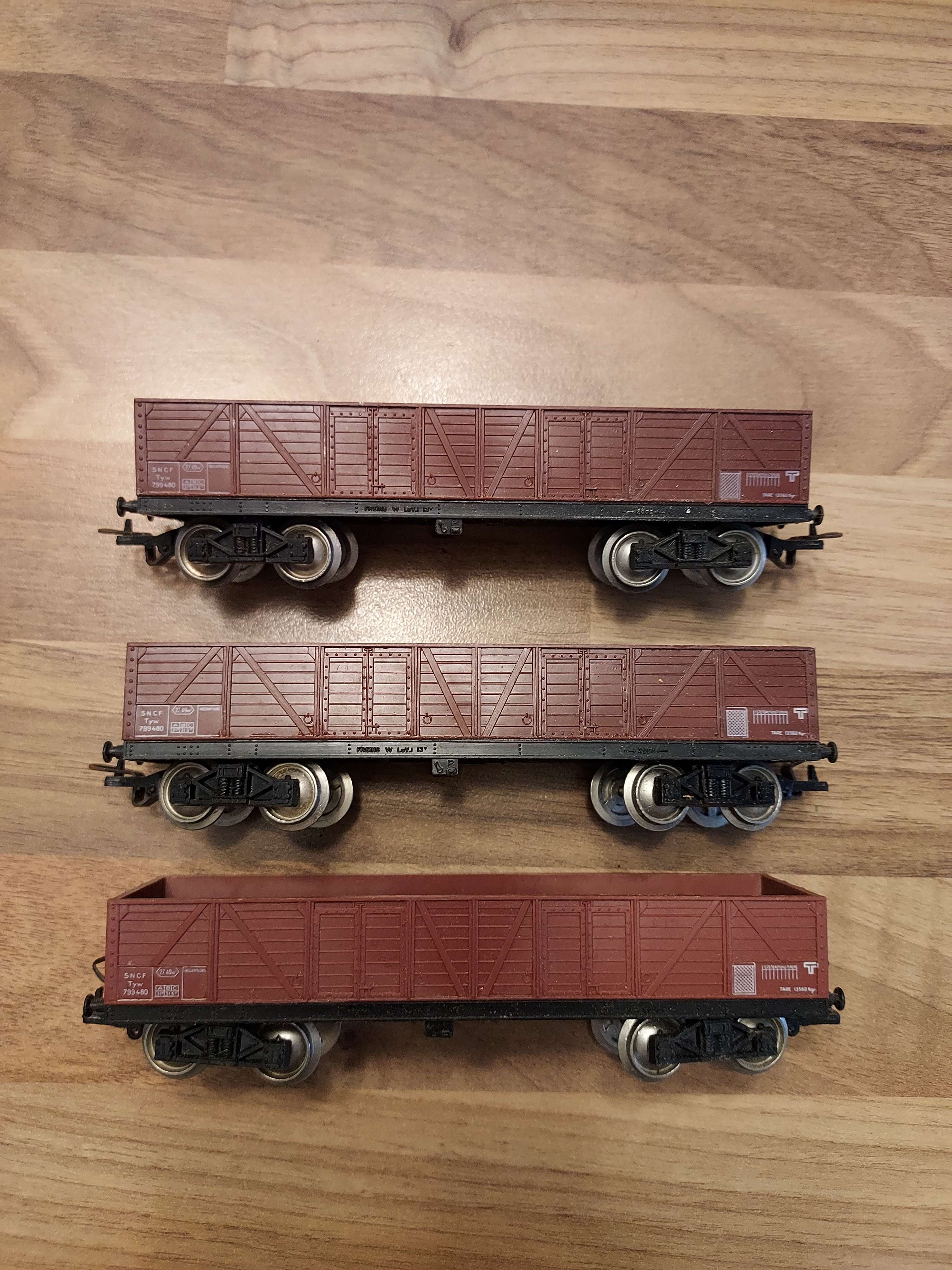 Jouef HO 3  wagon tombereau ref 57 et 58 et 59