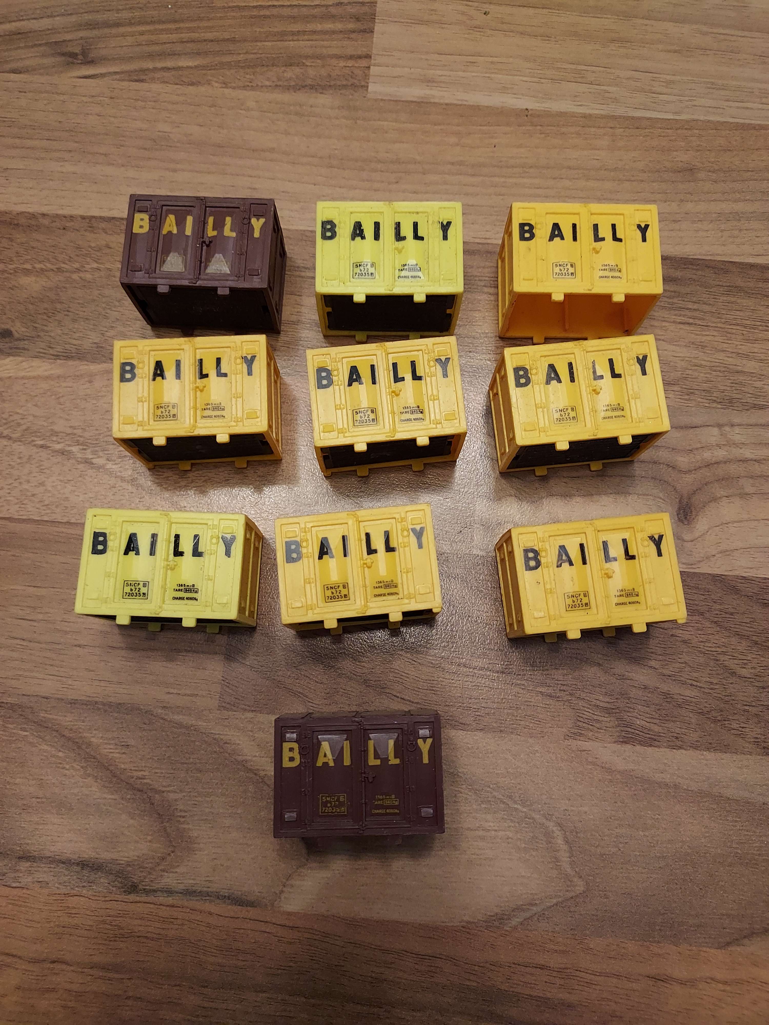 Jouef lot de 10 conteneurs bailly Ho 