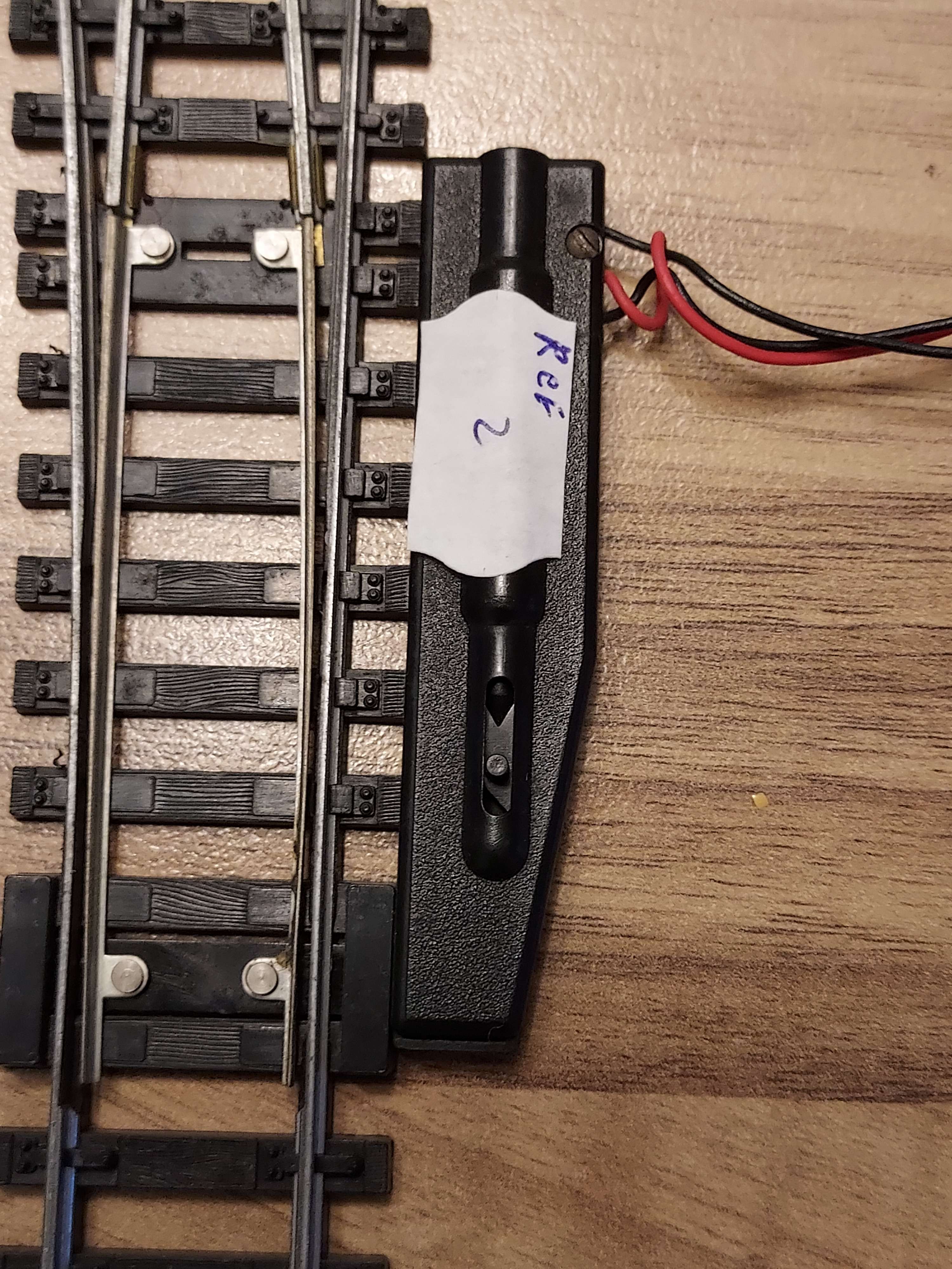 Jouef aiguillage long gauche &eacute;lectrique rails acier ref 5