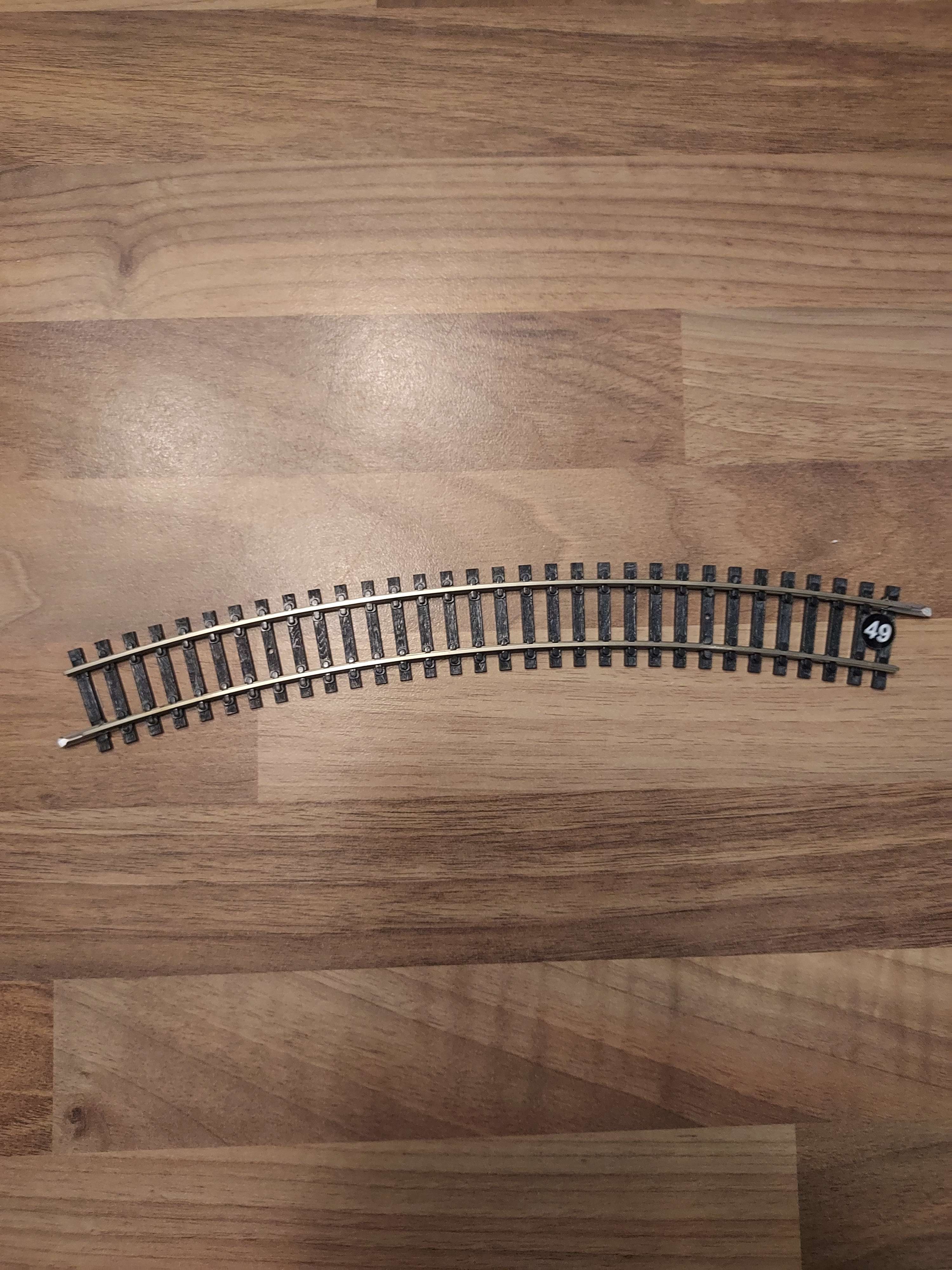 Jouef rail courbe maillechort r 445mm 30' ref 49 