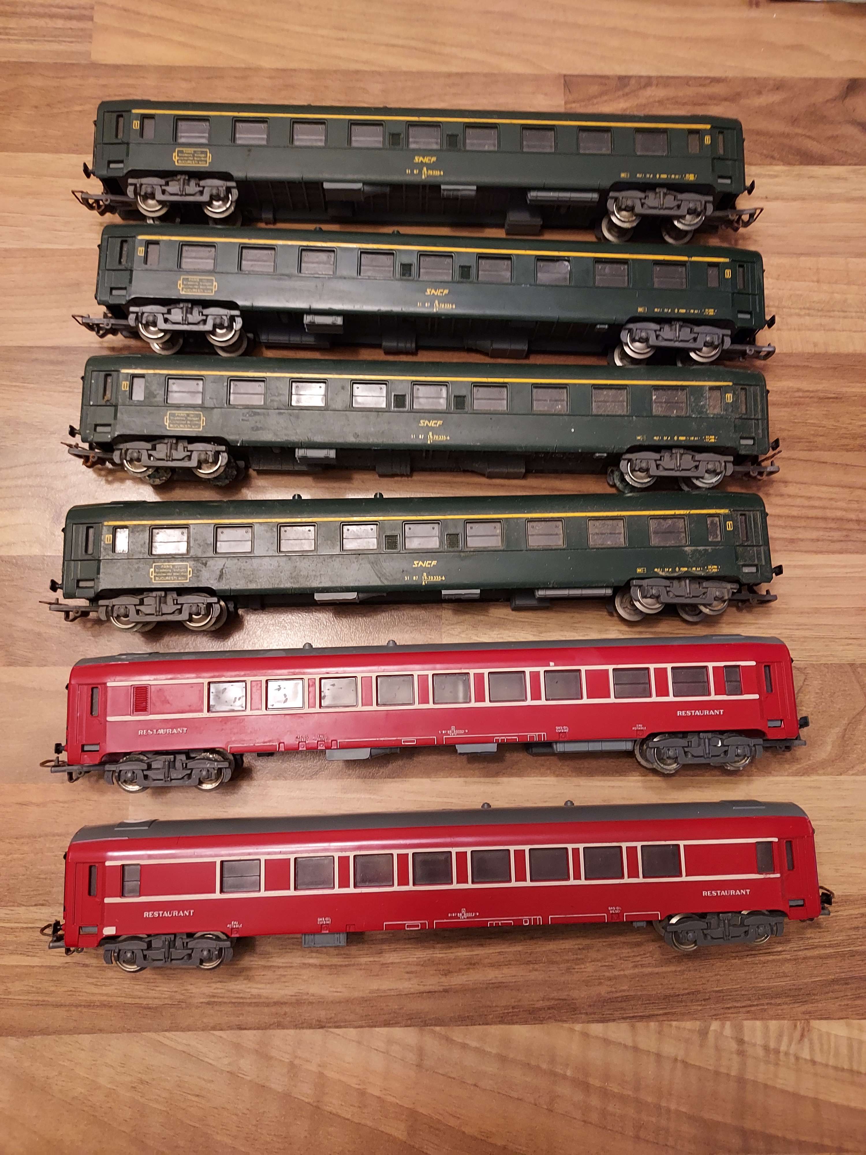 Jouef lot de 6 voiture Wagon HO 