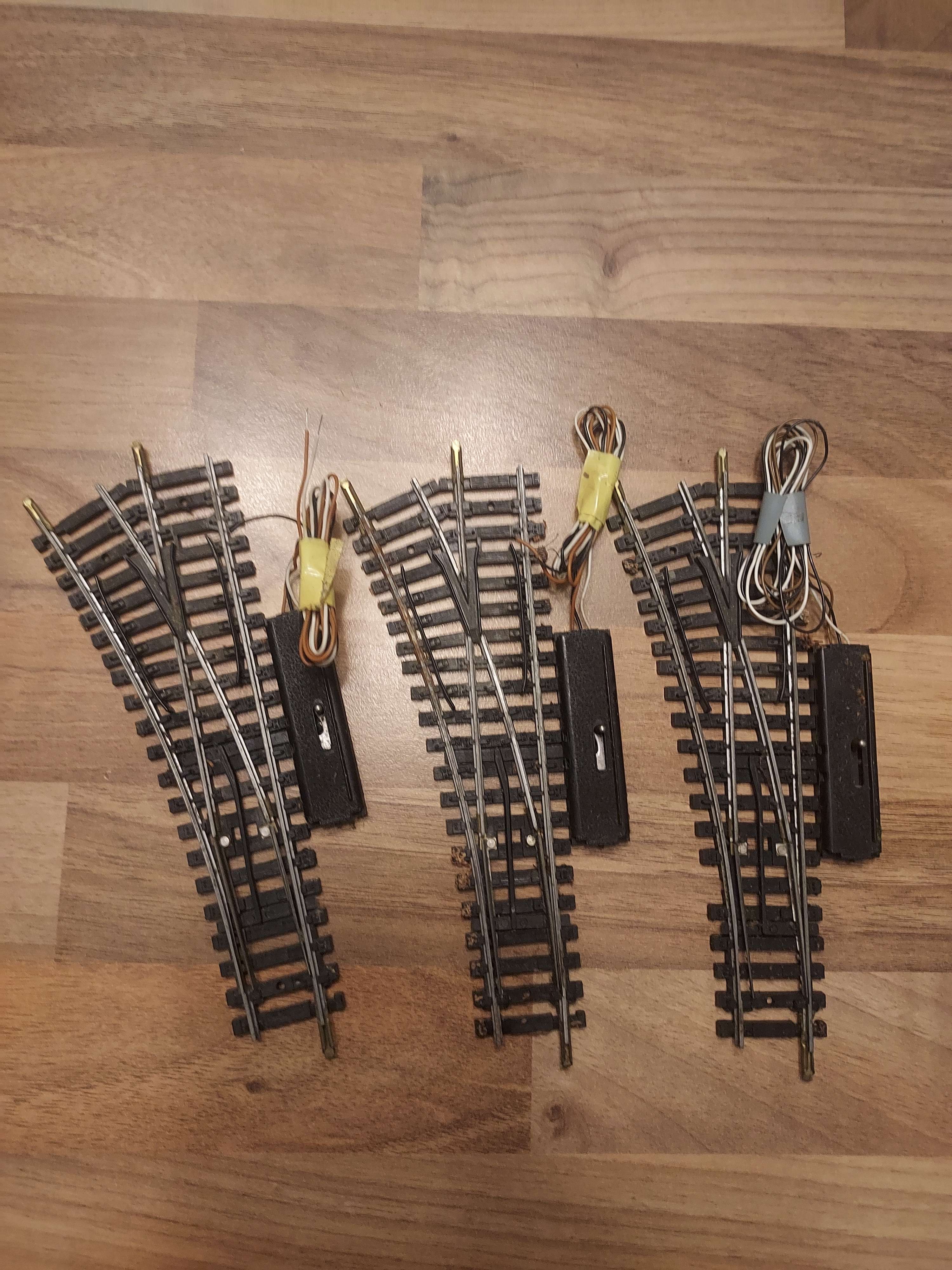 Jouef lot de 3 aiguillage gauche &eacute;lectrique pour pi&egrave;ces 