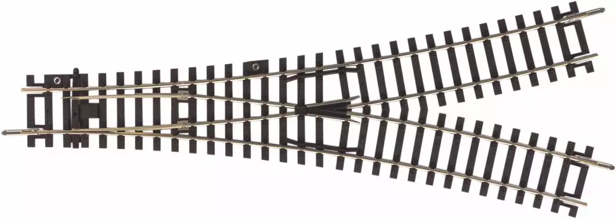 Aiguillage sym&eacute;trique - Traverses B&eacute;ton 30&deg;-R9 PIKO 55226  HO 1/87 Code 100