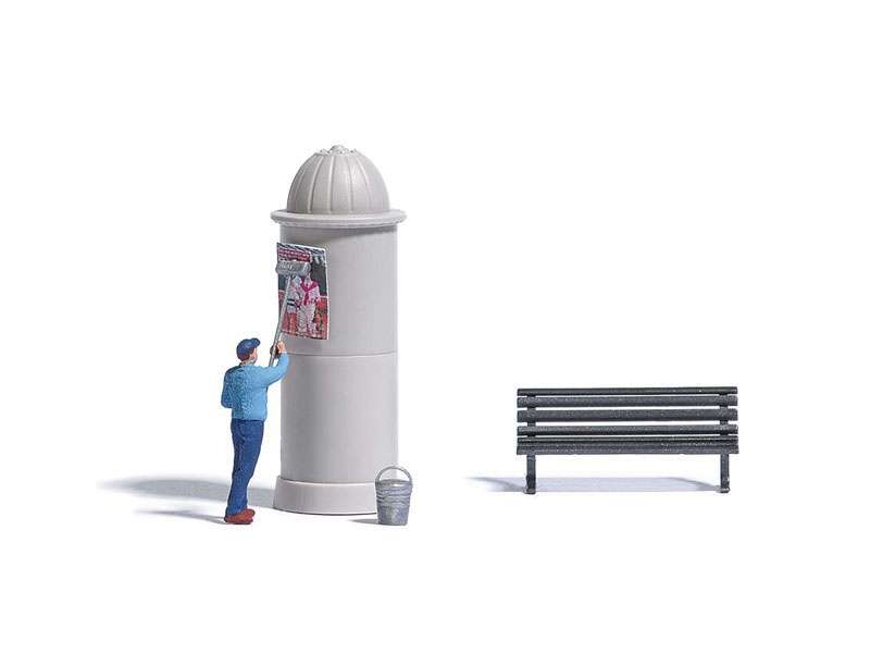 Autocollants pour affiche, HO 1/87 Busch 7909