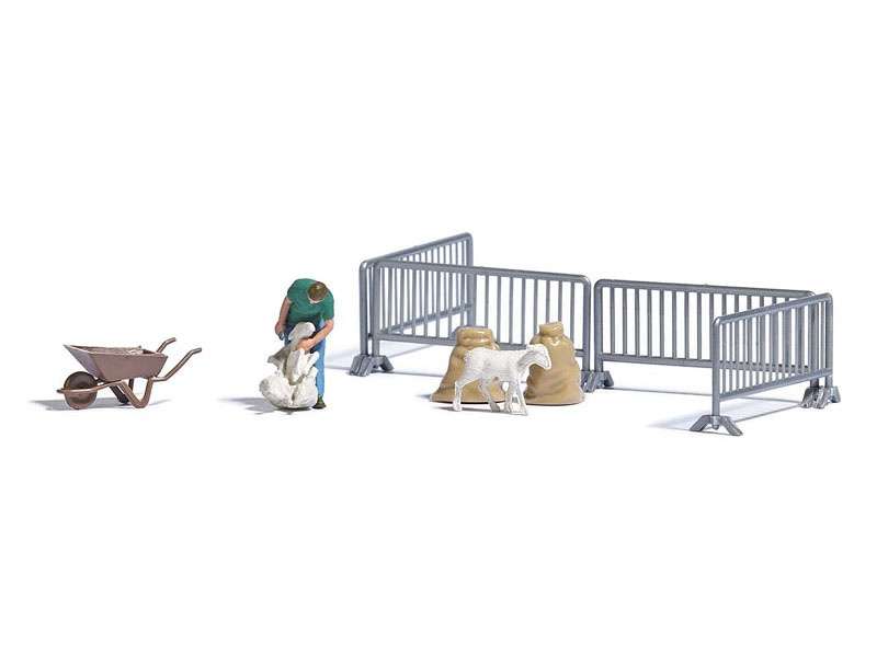 Tondre des moutons, &eacute;chelle H0 BUSCH 7933