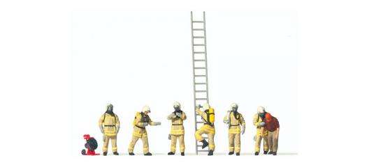 Pompiers en tenue d'intervention HO 1/87 PREISER 10774