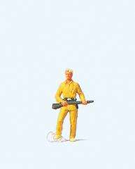 Chasseur en habit jaune HO 1/87 PREISER 29056